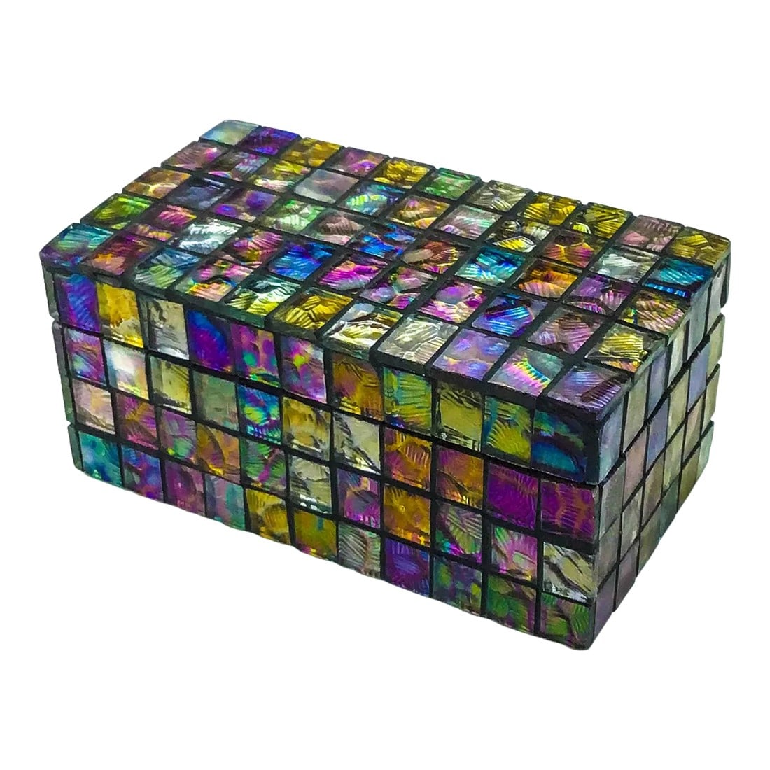 Glass Mosaic Lidded Trinket Treasure Chest (1 of 12)