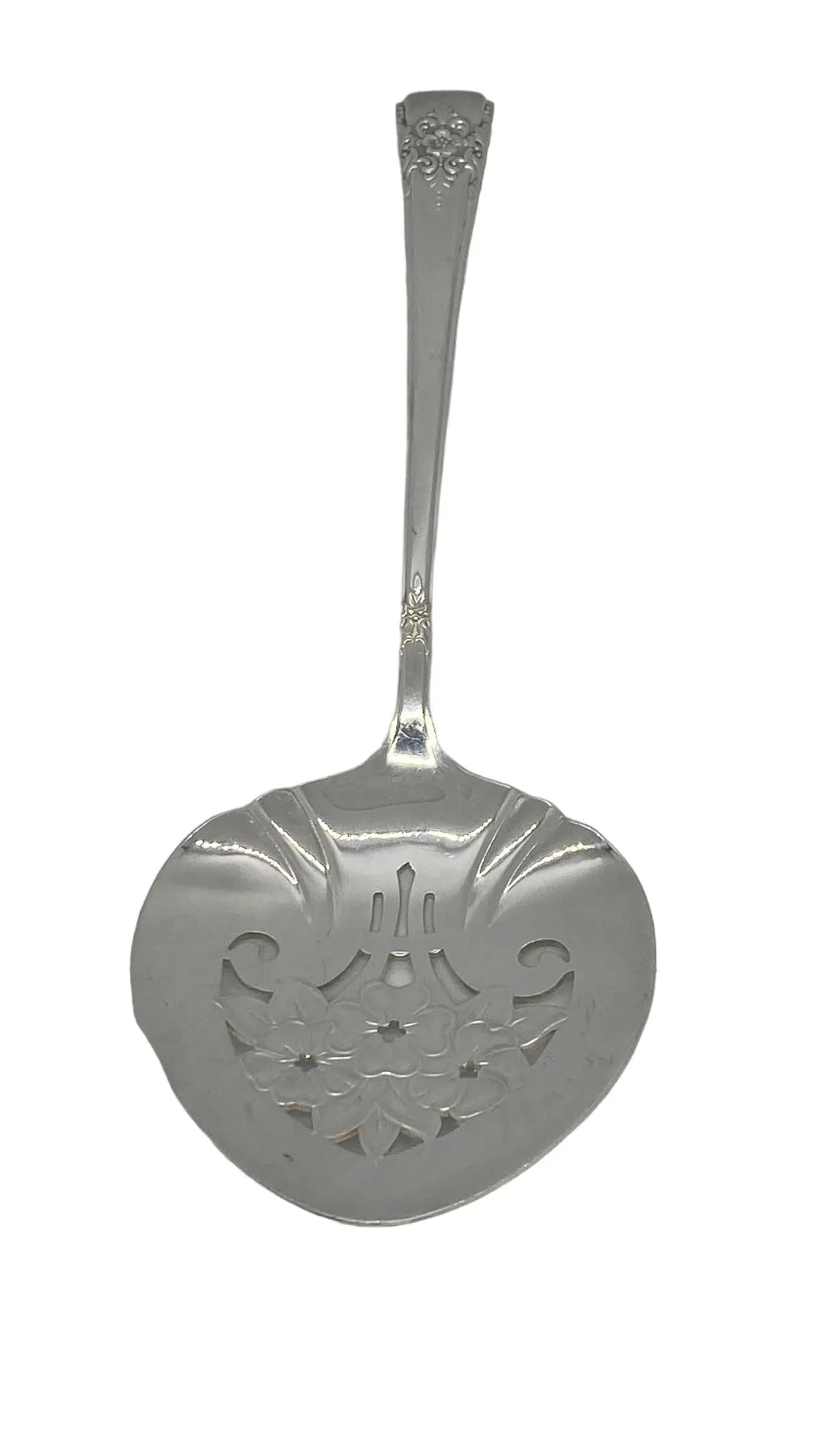 1954 Wm Rogers Is Glossy Silver Plate "œMountain Rose" Wm Rogers Tomato Cranberry Server - 12