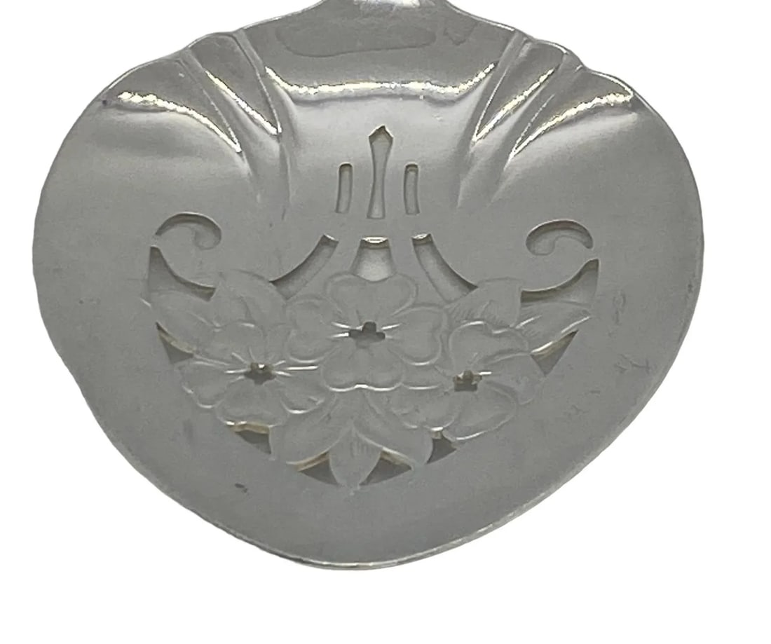 1954 Wm Rogers Is Glossy Silver Plate "œMountain Rose" Wm Rogers Tomato Cranberry Server - 6