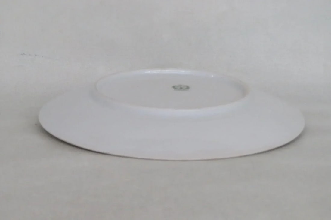 Rs Germany Porcelain Pink Roses Floral Green Decorative Plate - 6