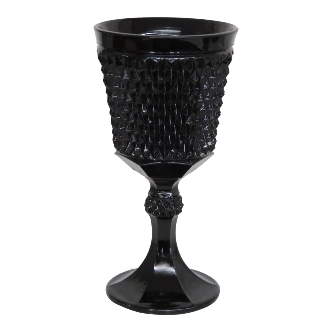 Tiara Indiana Glass Black Diamond Point Large Apothecary Candy Jar Vase (1 of 13)