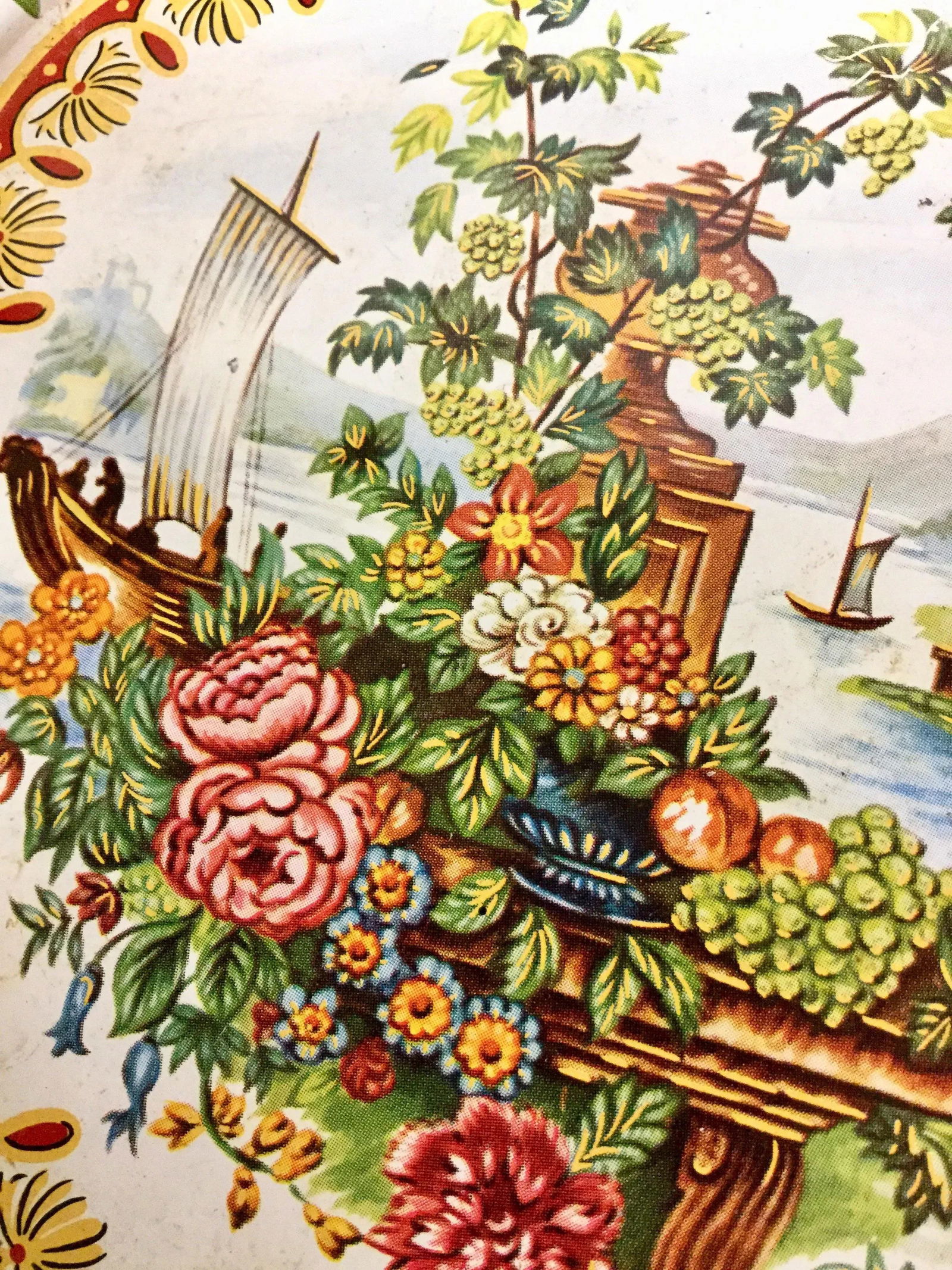 1971 Daher Victorian Scene Toleware Bowl - 10