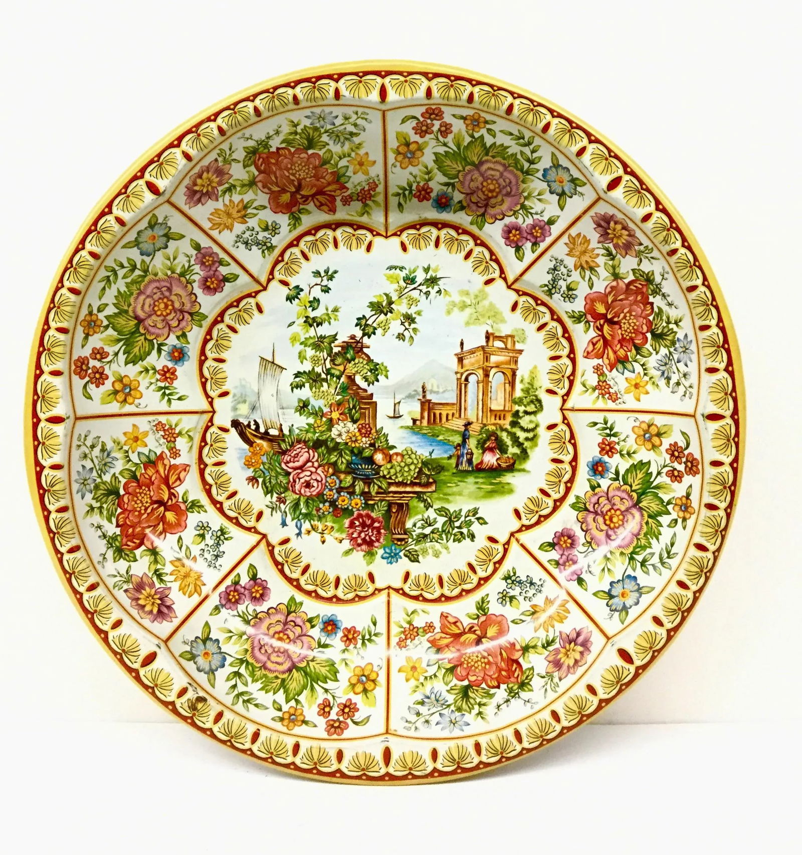 1971 Daher Victorian Scene Toleware Bowl - 11