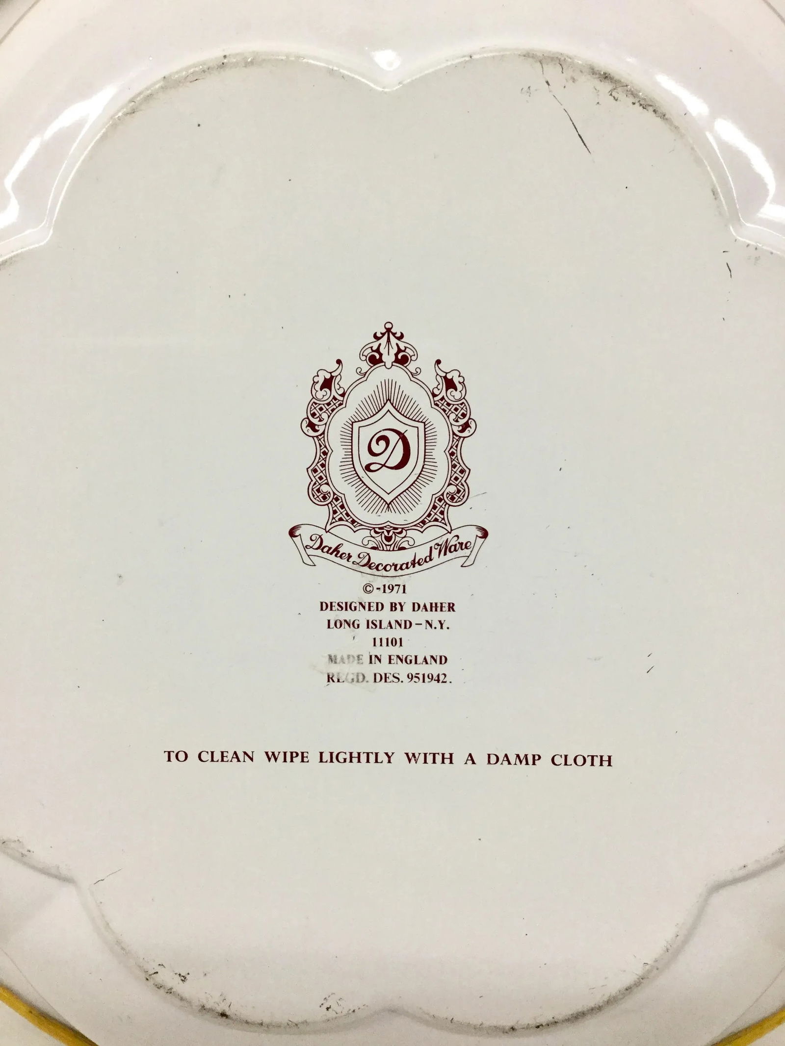 1971 Daher Victorian Scene Toleware Bowl - 6