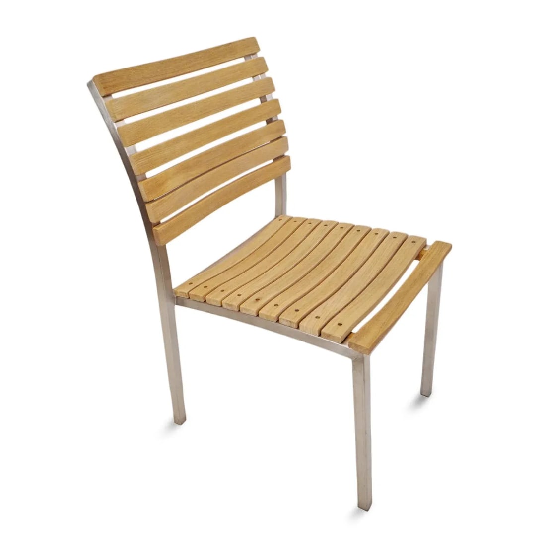 Teak Slat Simple Chair - 3