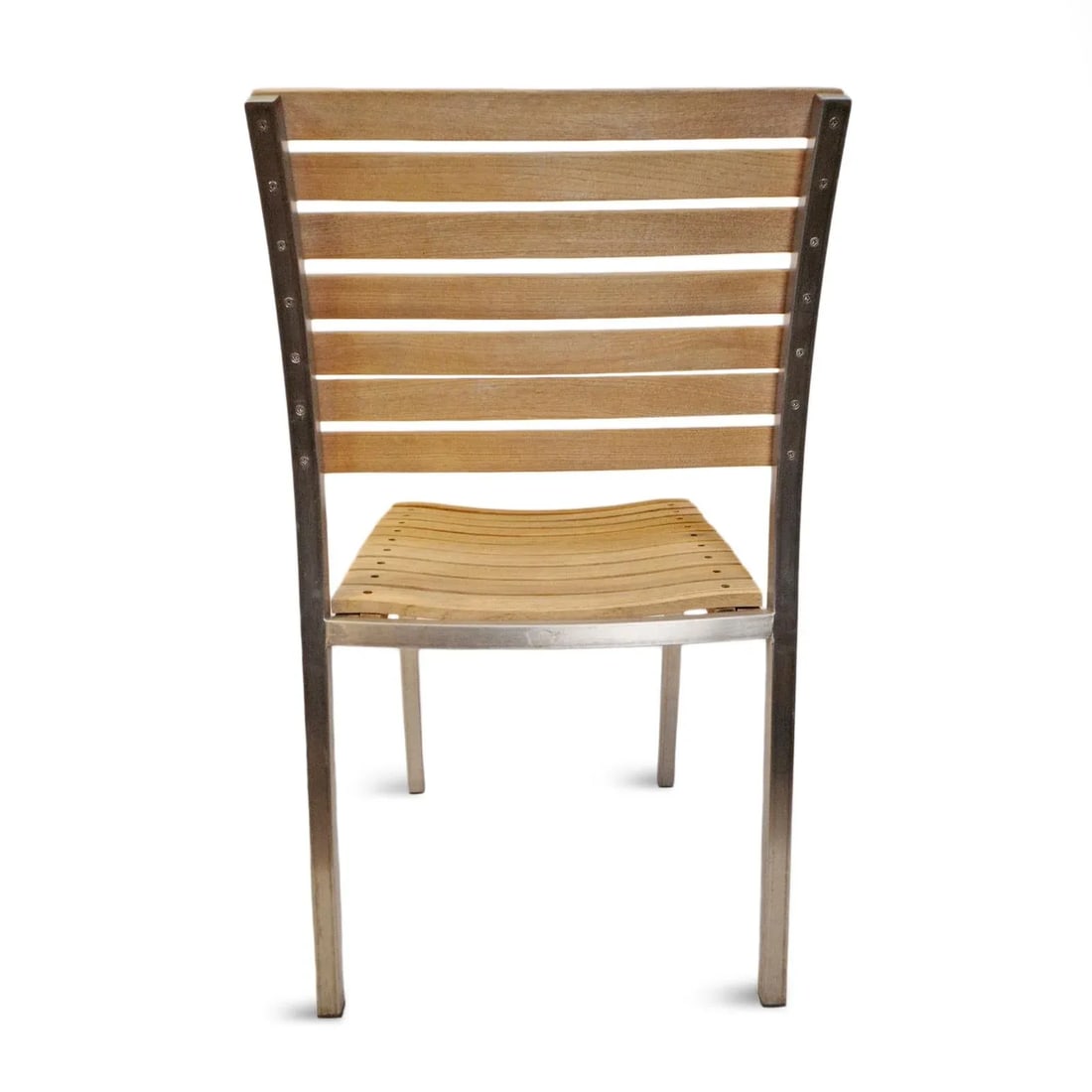 Teak Slat Simple Chair - 4