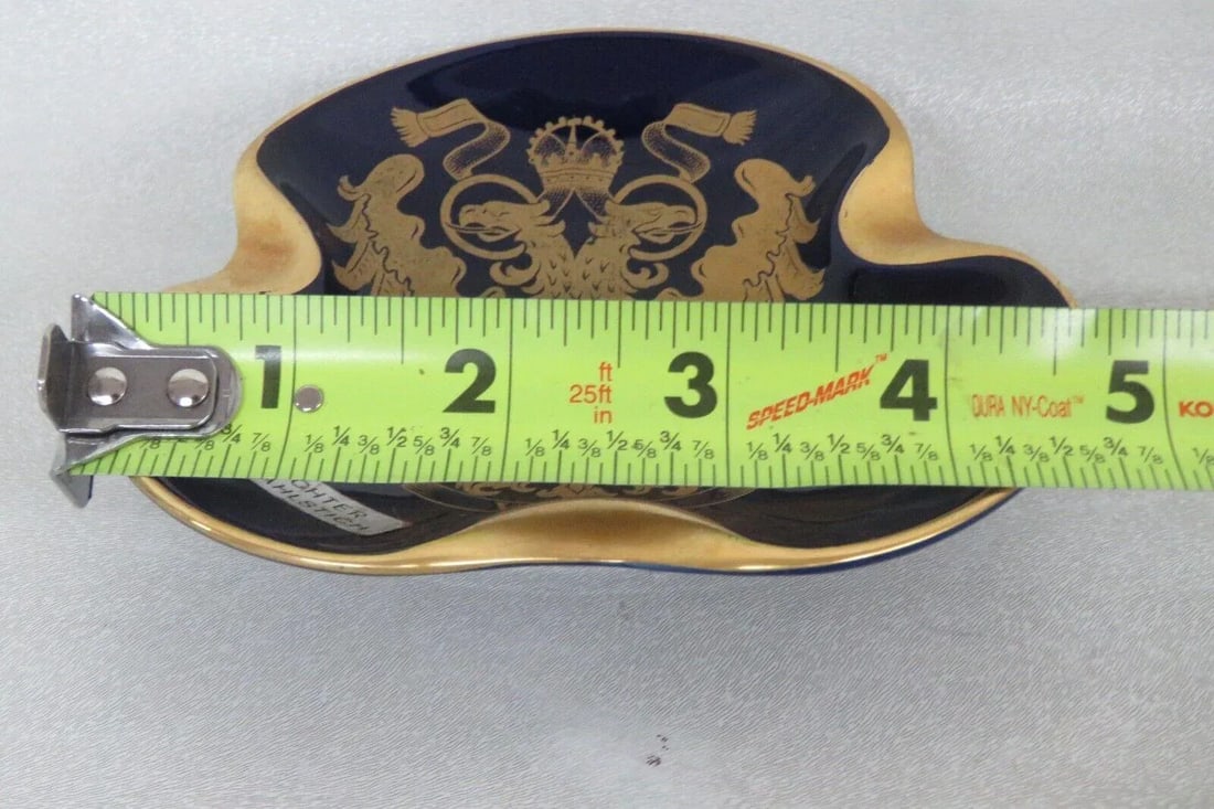 Echter Stahlstich Vienna Echt Cobalt Blue and Gold Porcelain Ashtray Dish - 11