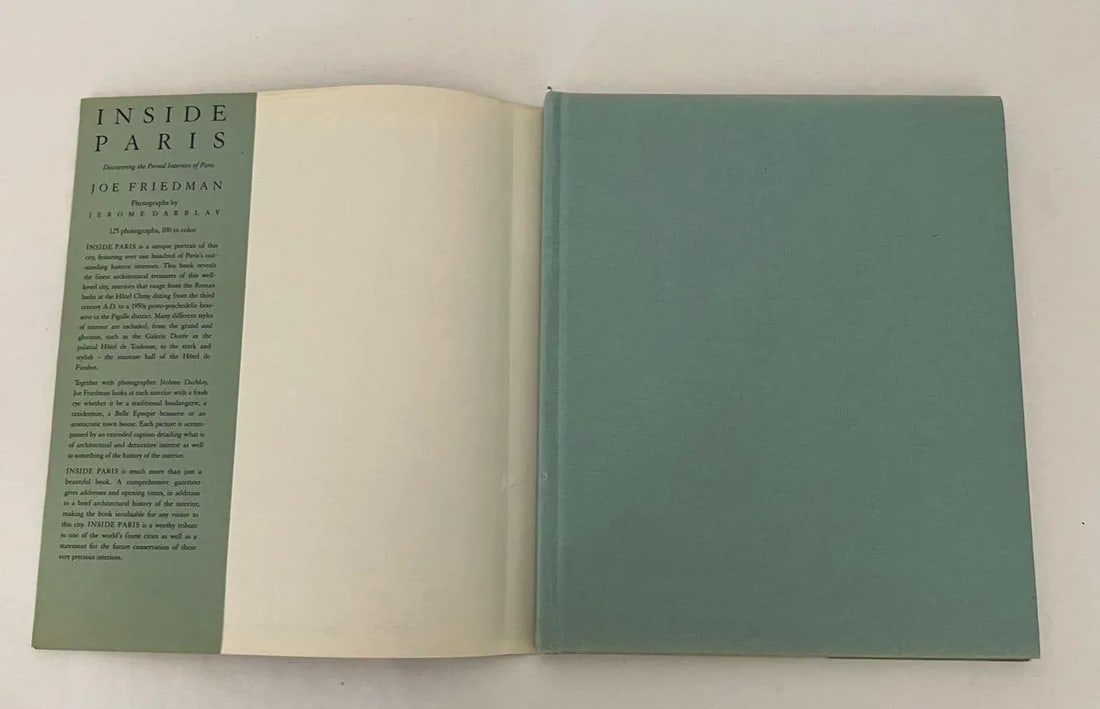 Inside Paris Discovering the Period Interiors of Paris Hardcover Joseph Friedman - 4