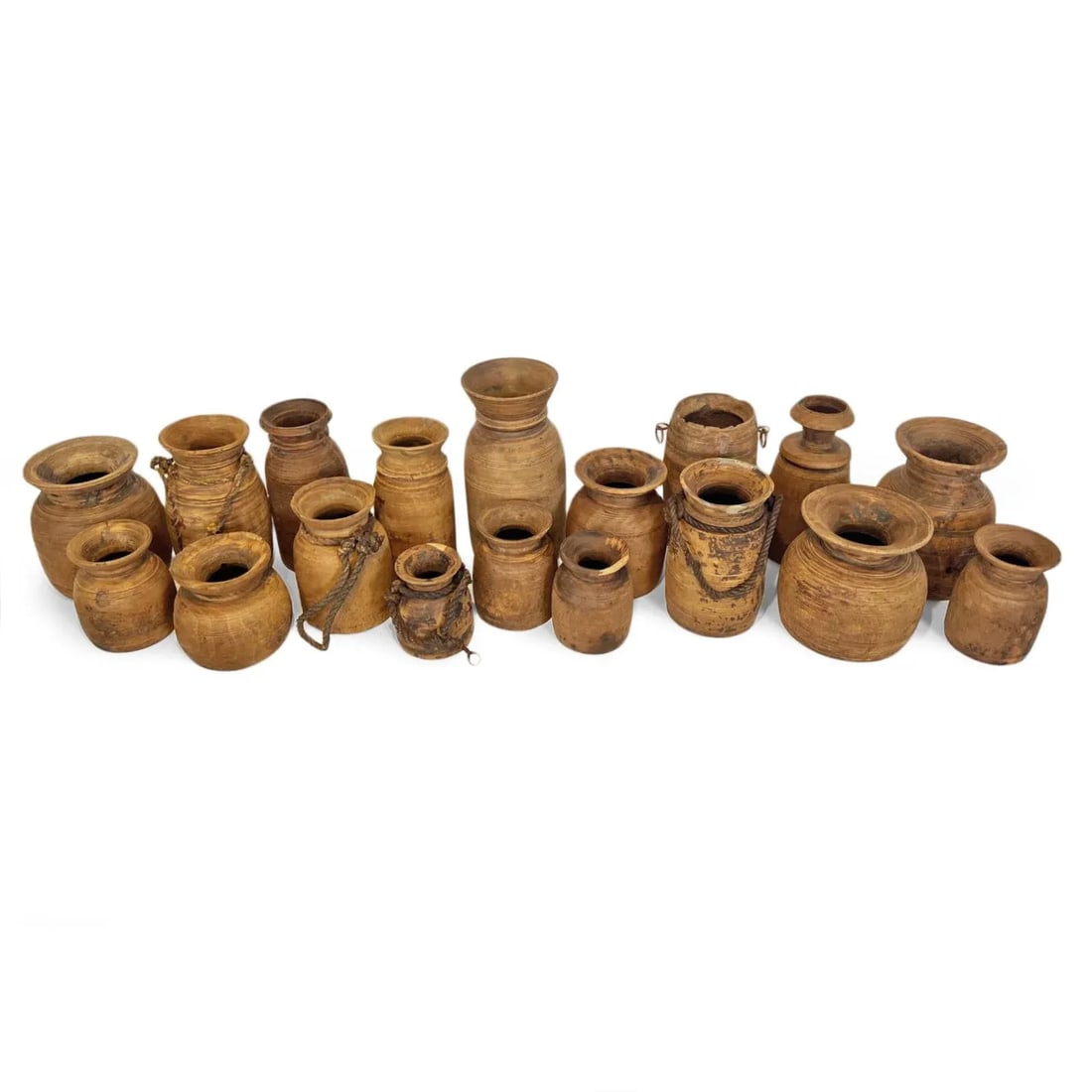 Vintage Mid 20th Century India Wood Pot - 5