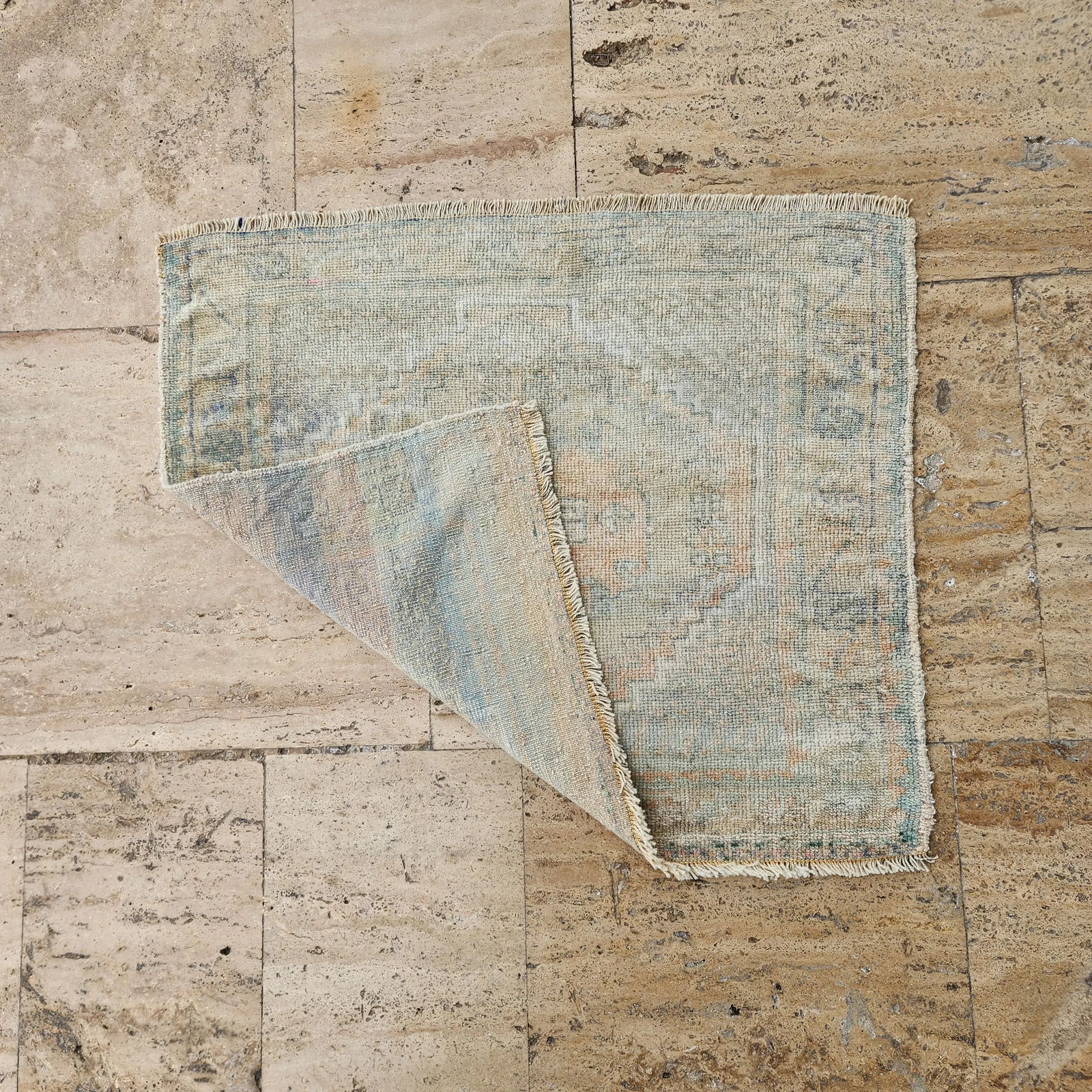 1970s Square Turkish Carpet Rug 2'2'' X 2'6'' - 7