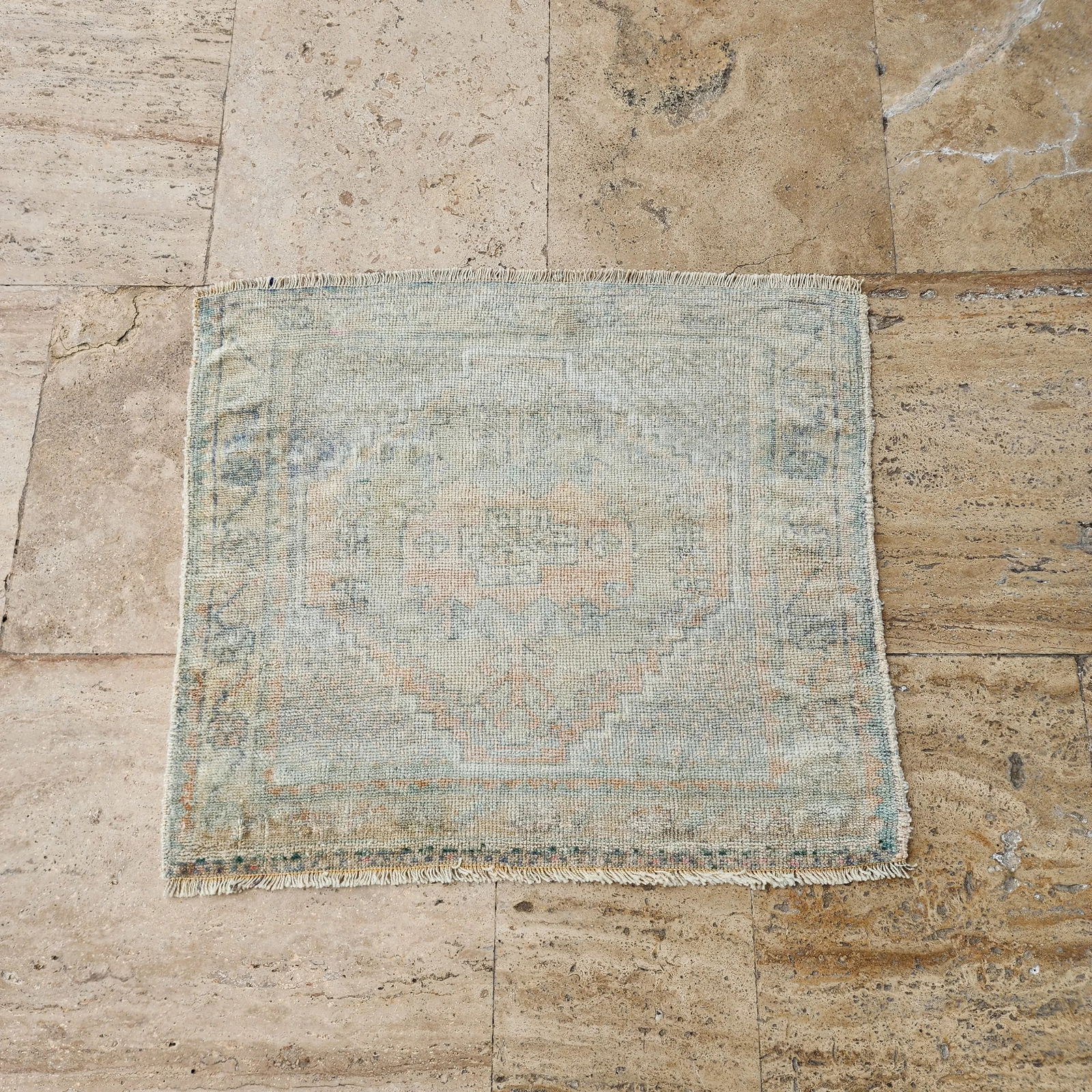 1970s Square Turkish Carpet Rug 2'2'' X 2'6'' - 8