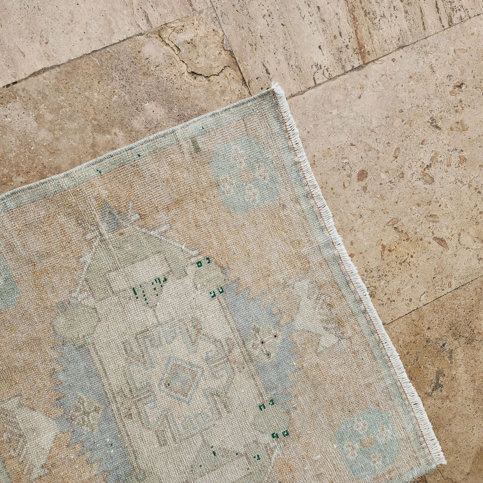 1970s Turkish Handmade Traditional Door Mat - Small Rug - 2