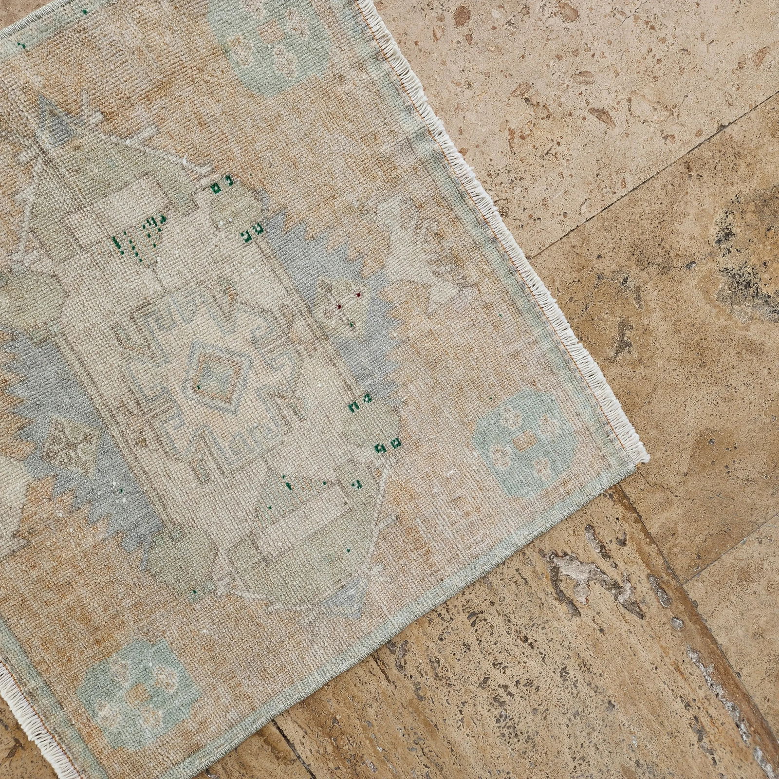 1970s Turkish Handmade Traditional Door Mat - Small Rug - 5