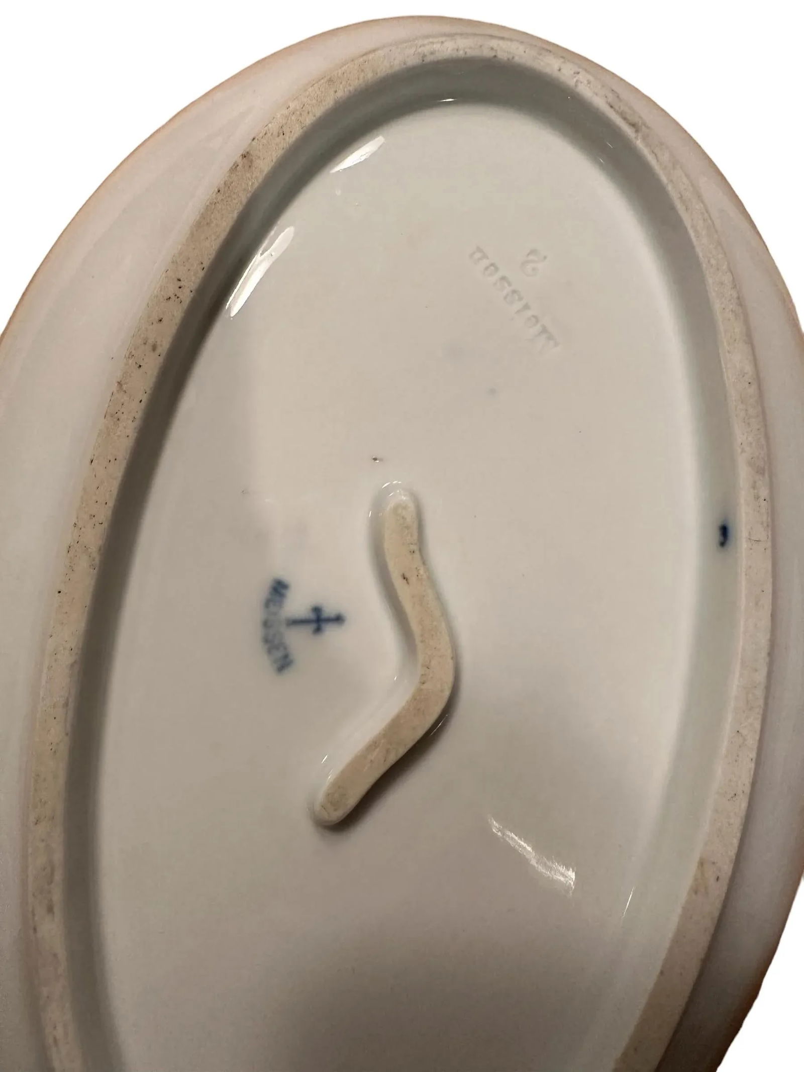 Antique Early 20th Century Meissen Teichert Blue Onion Bowl - 7