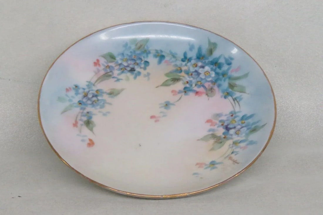 Hutschenreuther Bavaria Favorite Porcelain Forget Me Nots Small Plate - 10