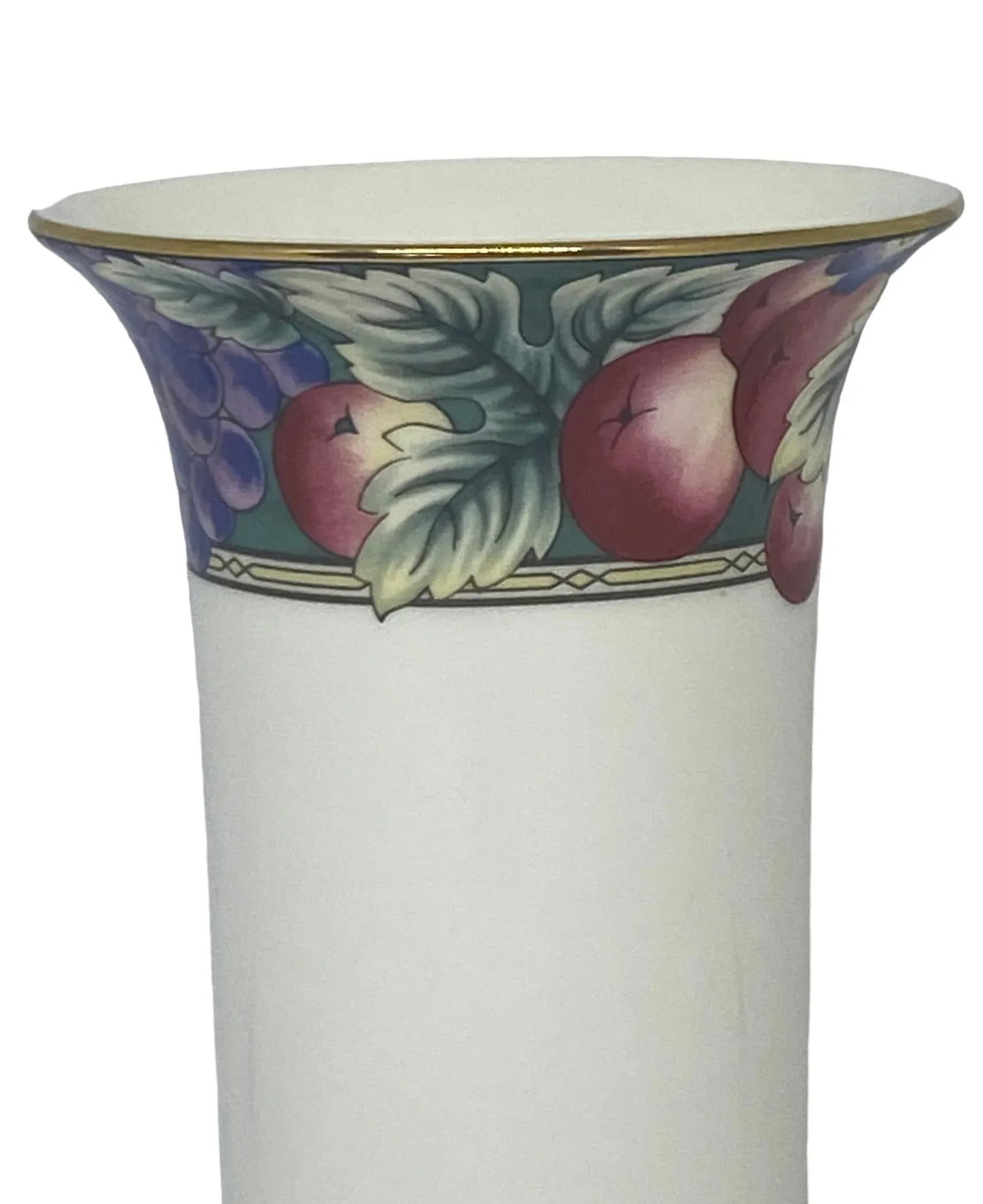 Vintage Royal Doulton Orchid Hill Medium Column Fine Bone China Vase - 4