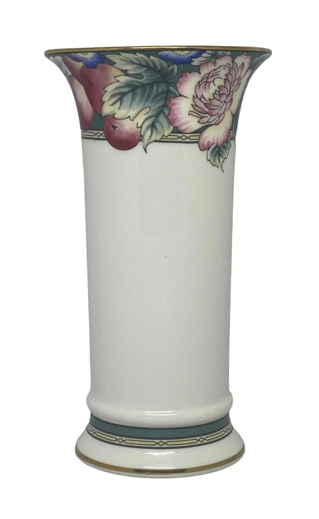Vintage Royal Doulton Orchid Hill Medium Column Fine Bone China Vase - 5