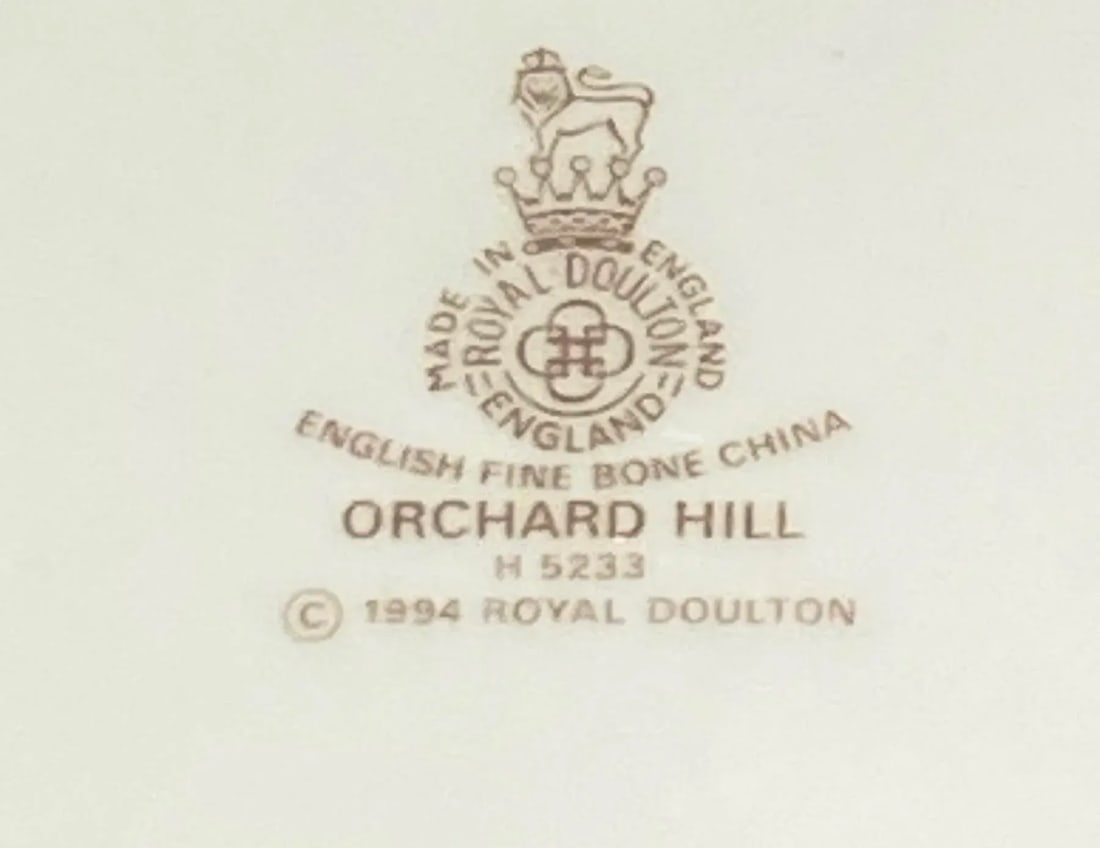 Vintage Royal Doulton Orchid Hill Medium Column Fine Bone China Vase - 9