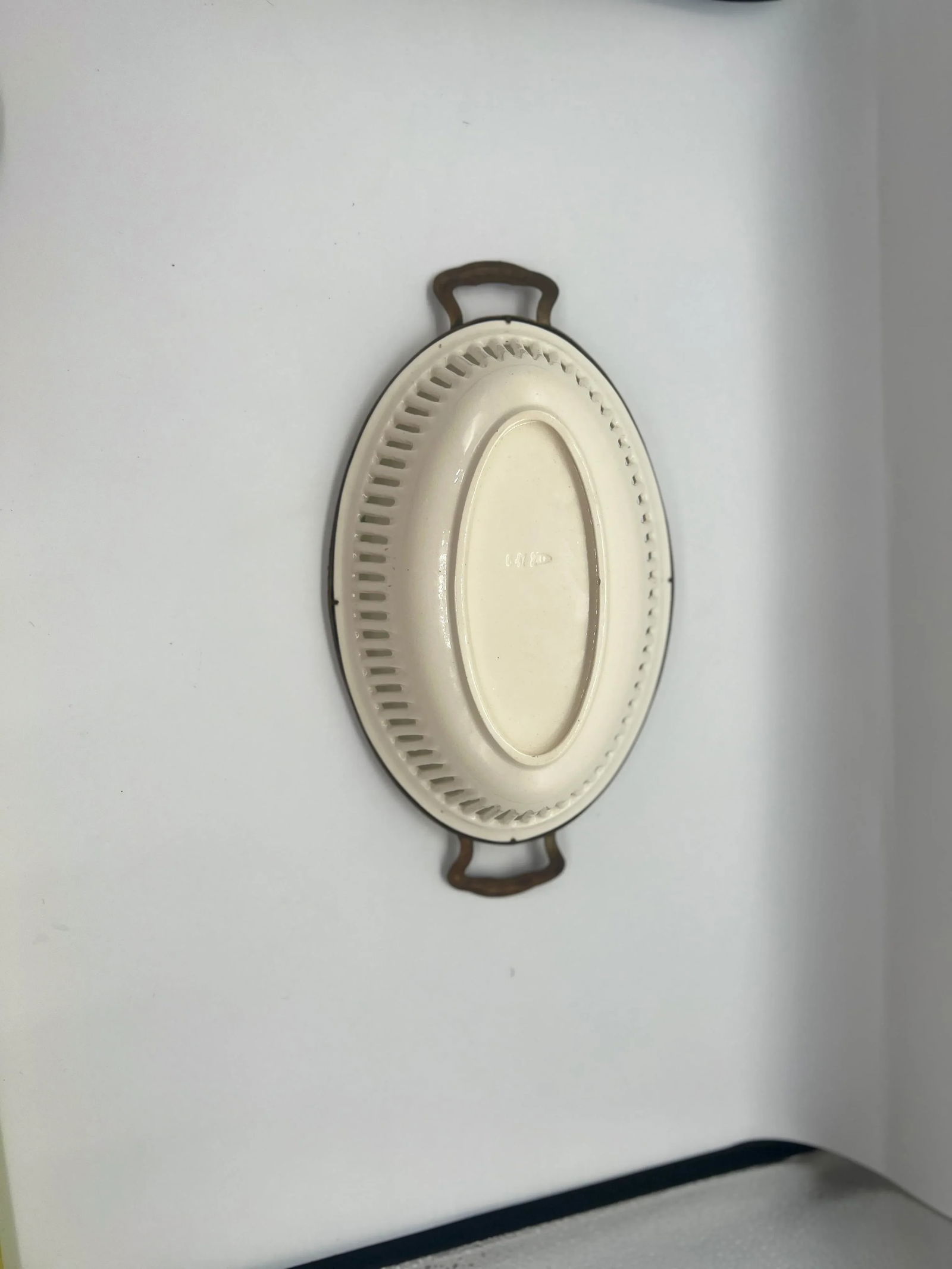 Vintage Continental Ormolu Mounted Pierced Creamware Basket - 8