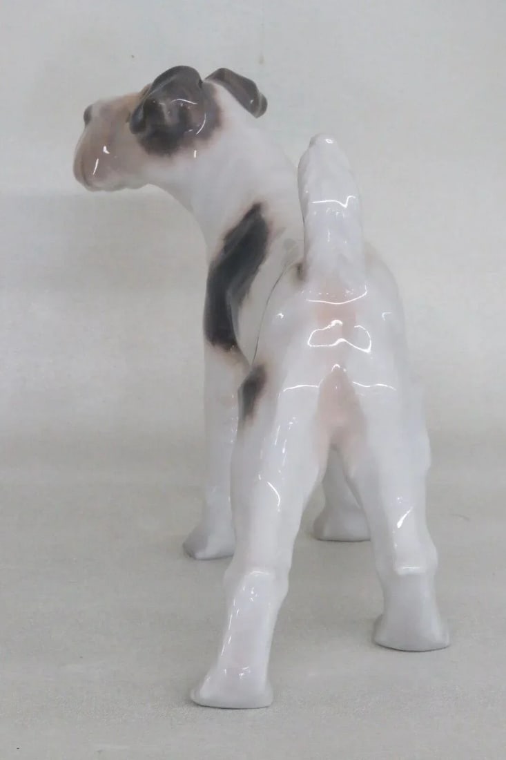 Dahl Jensen Denmark Porcelain 1009 Wire Haired Fox Terrier Dog Figurine - 11