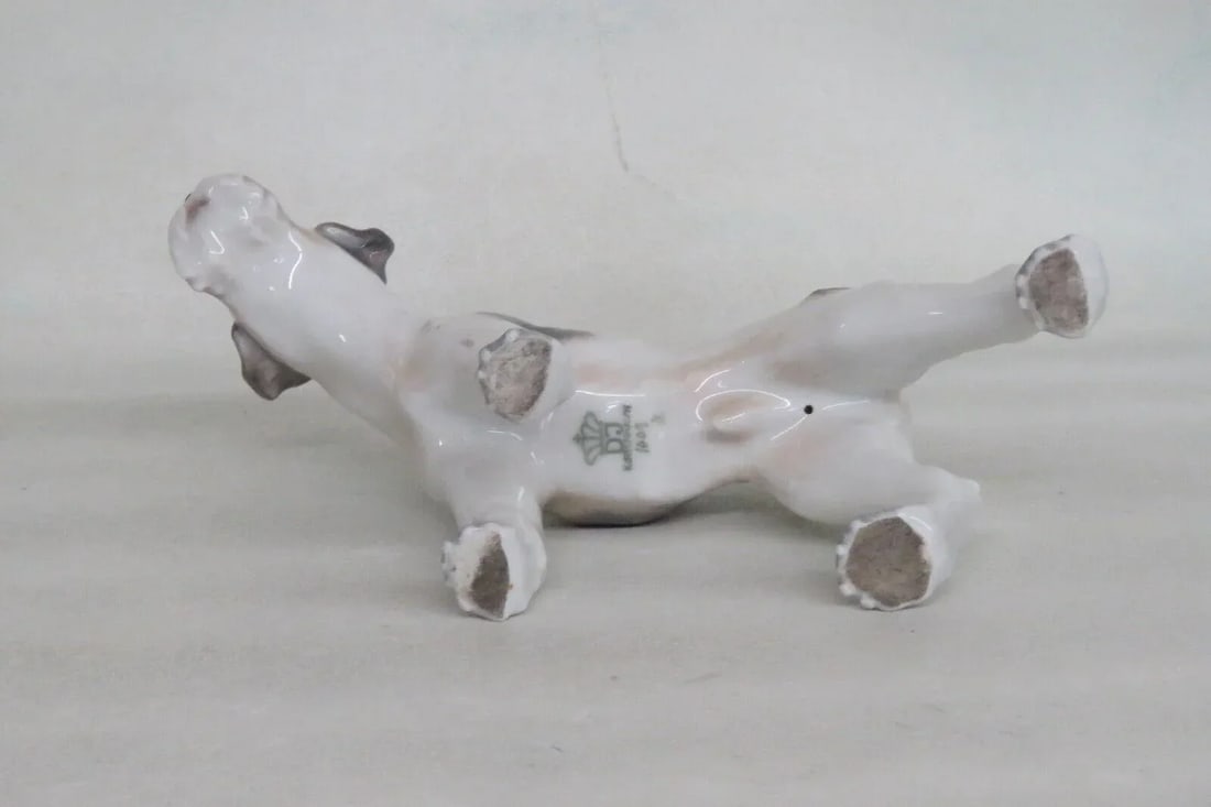 Dahl Jensen Denmark Porcelain 1009 Wire Haired Fox Terrier Dog Figurine - 4