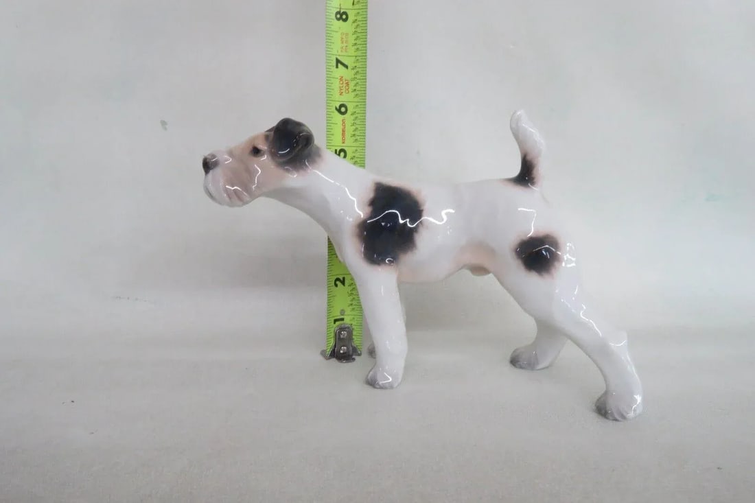 Dahl Jensen Denmark Porcelain 1009 Wire Haired Fox Terrier Dog Figurine - 6