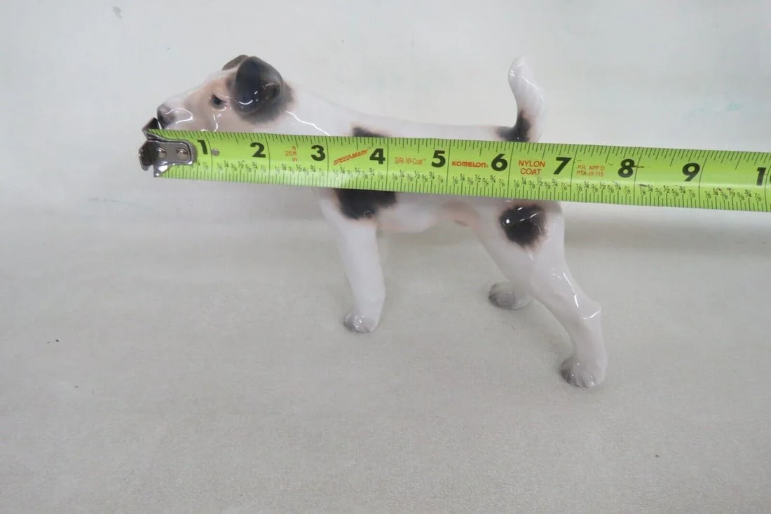 Dahl Jensen Denmark Porcelain 1009 Wire Haired Fox Terrier Dog Figurine - 7
