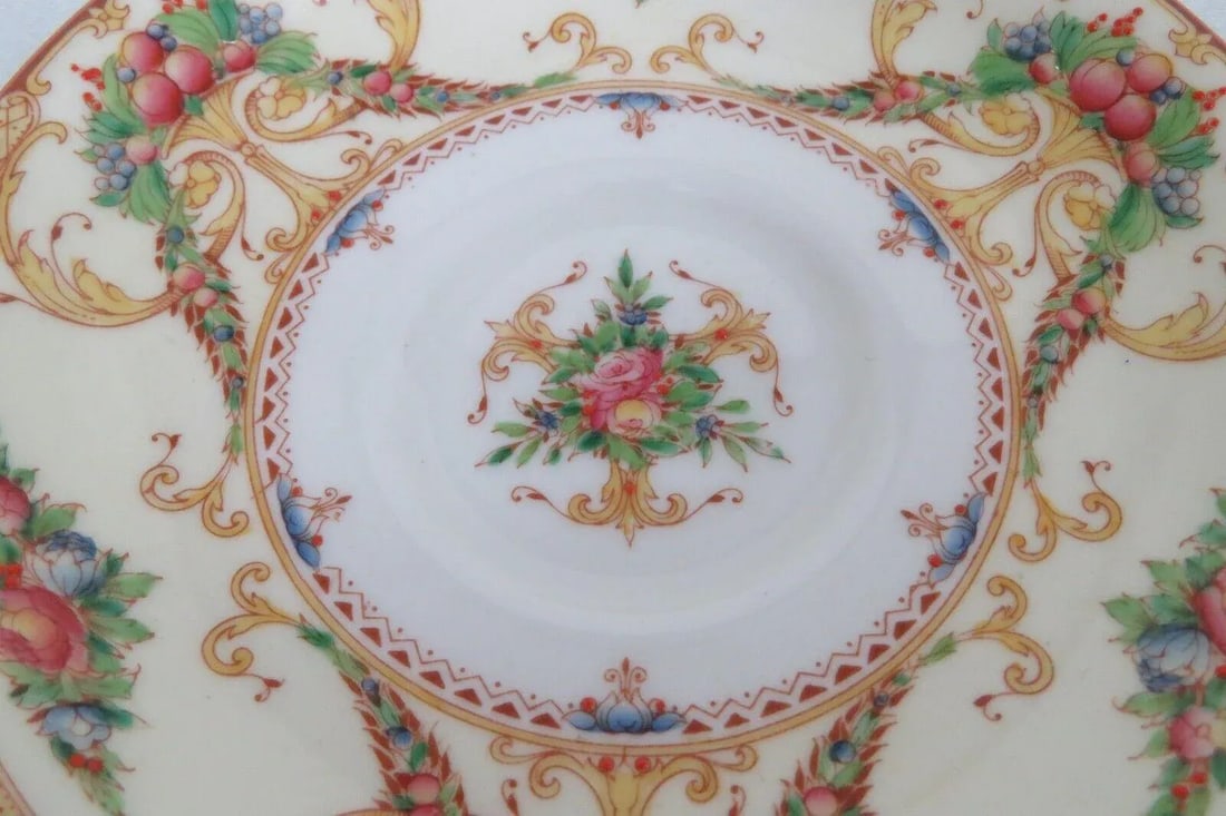 Royal Worcester Buckingham Porcelain Bouillon Soup Cup and Saucer Set - 4