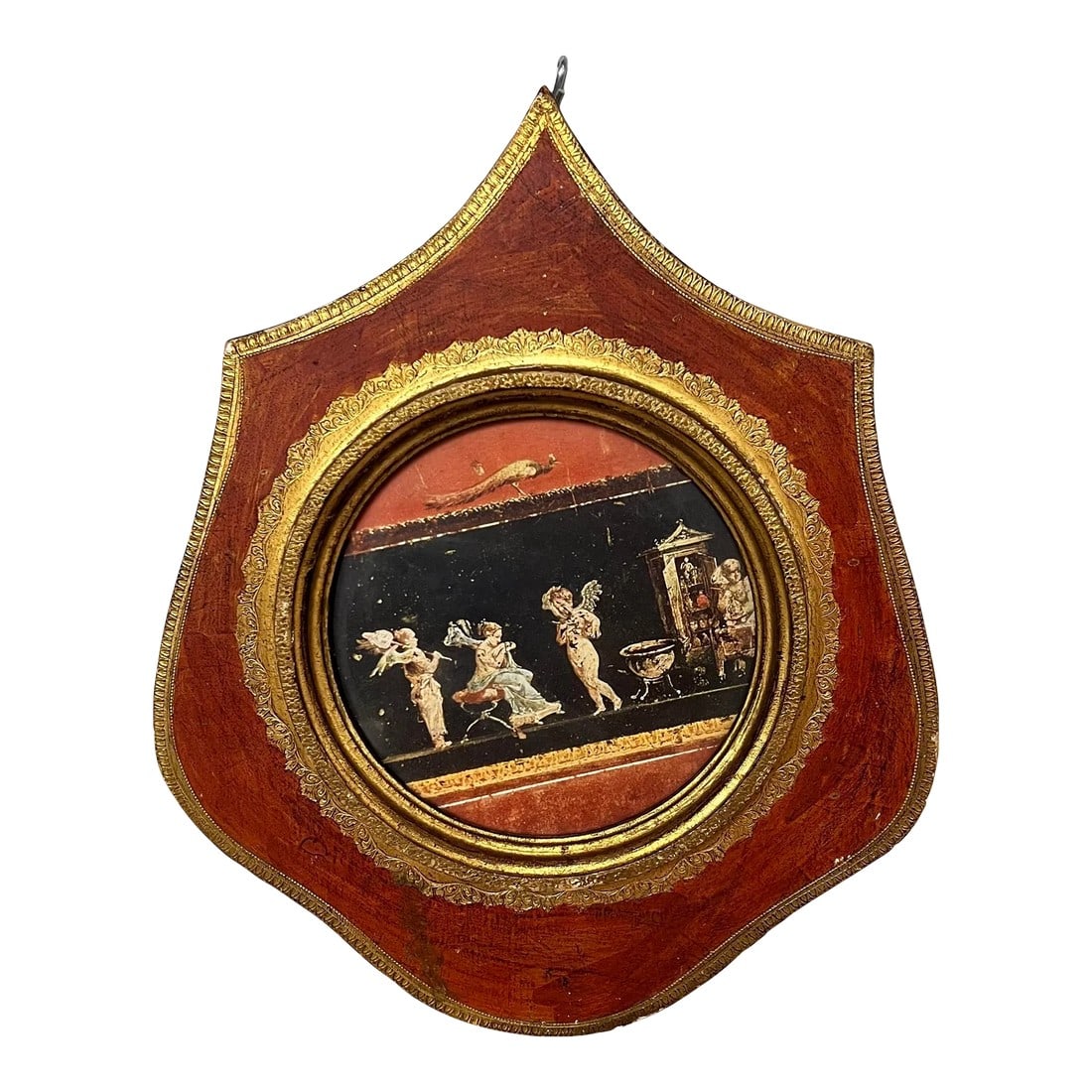 Mid Century Neoclassical Themed Florentine Frame or Wall Plaque (1 of 6)