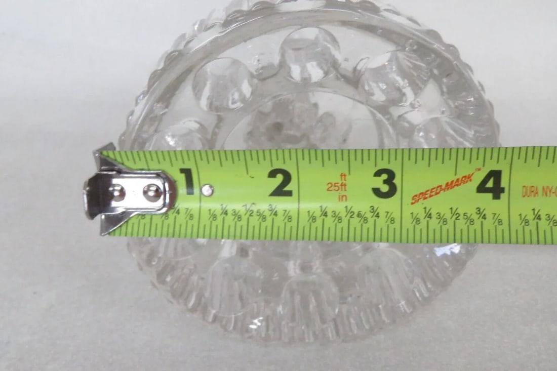 Cambridge Glass Draped Lady Clear 10 Hole Flower Frog Vase Figurine - 2