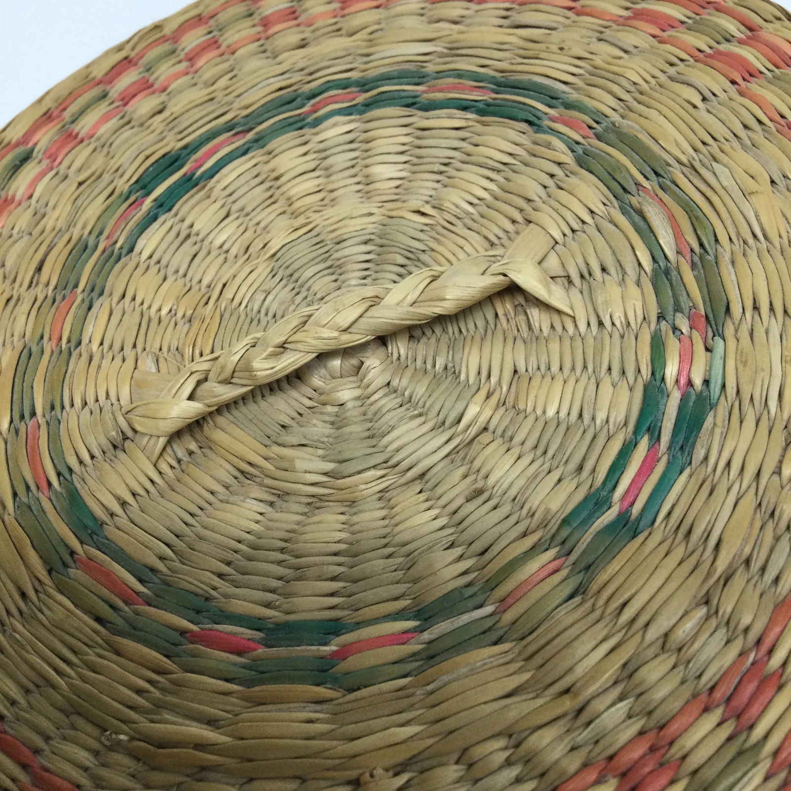 Vintage Woven Basket With White Ceramic Insert and Cover - 3