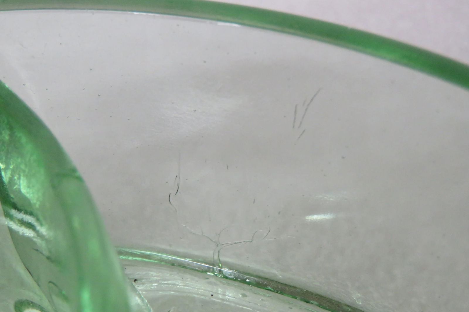 Green Depression Glass Divided Candy Relish Dish With Silver Metal Basket - 11