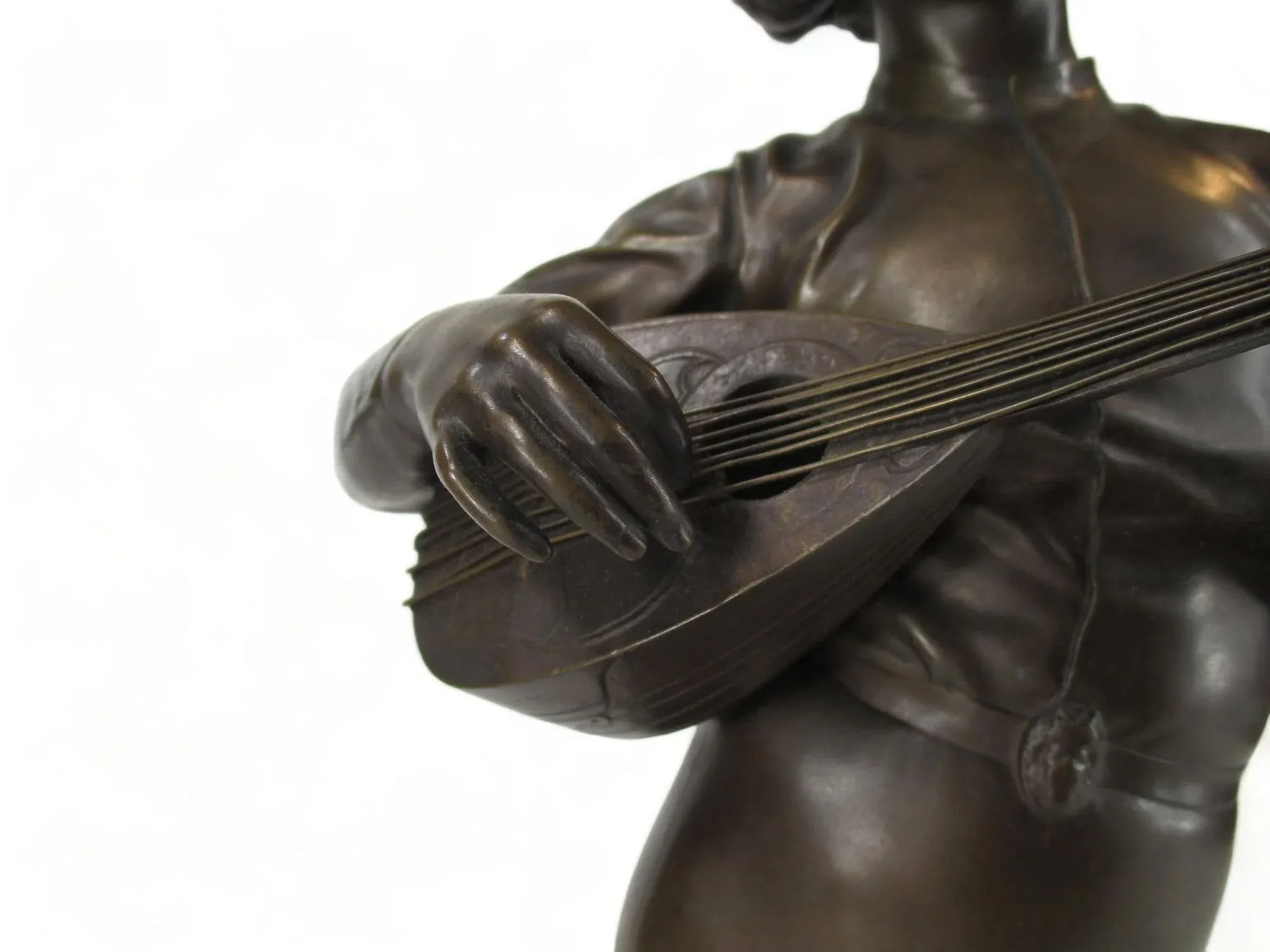 Le Chanteur Florentin Bronze Statue Artist Paul Dubois (1829-1905) Barbedienne Foundry - 8