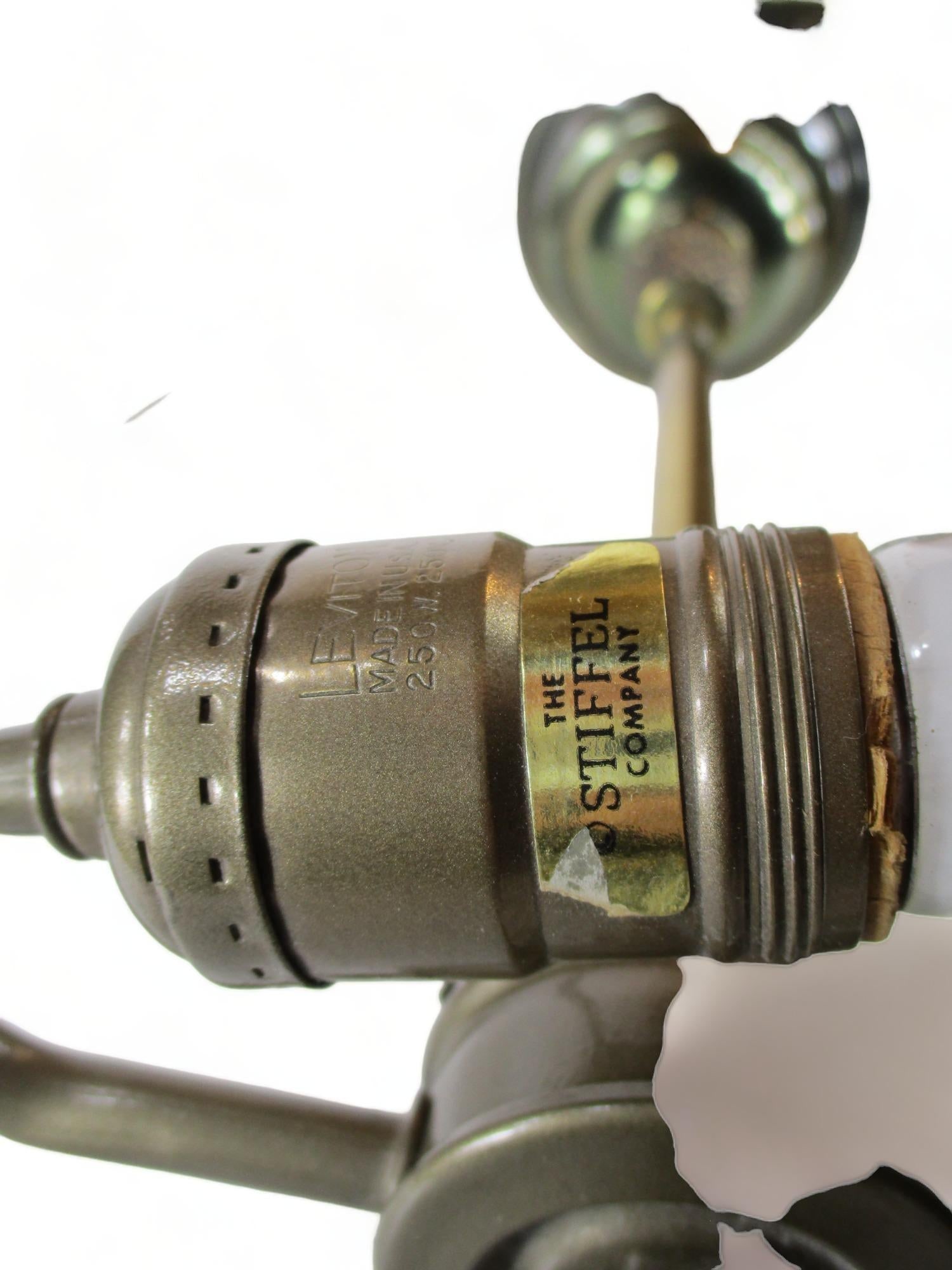 Mid 20th Century 36" Torchiere Lamp Stiffel Brass & Crystal Pineapple Hollywood Regency - 11