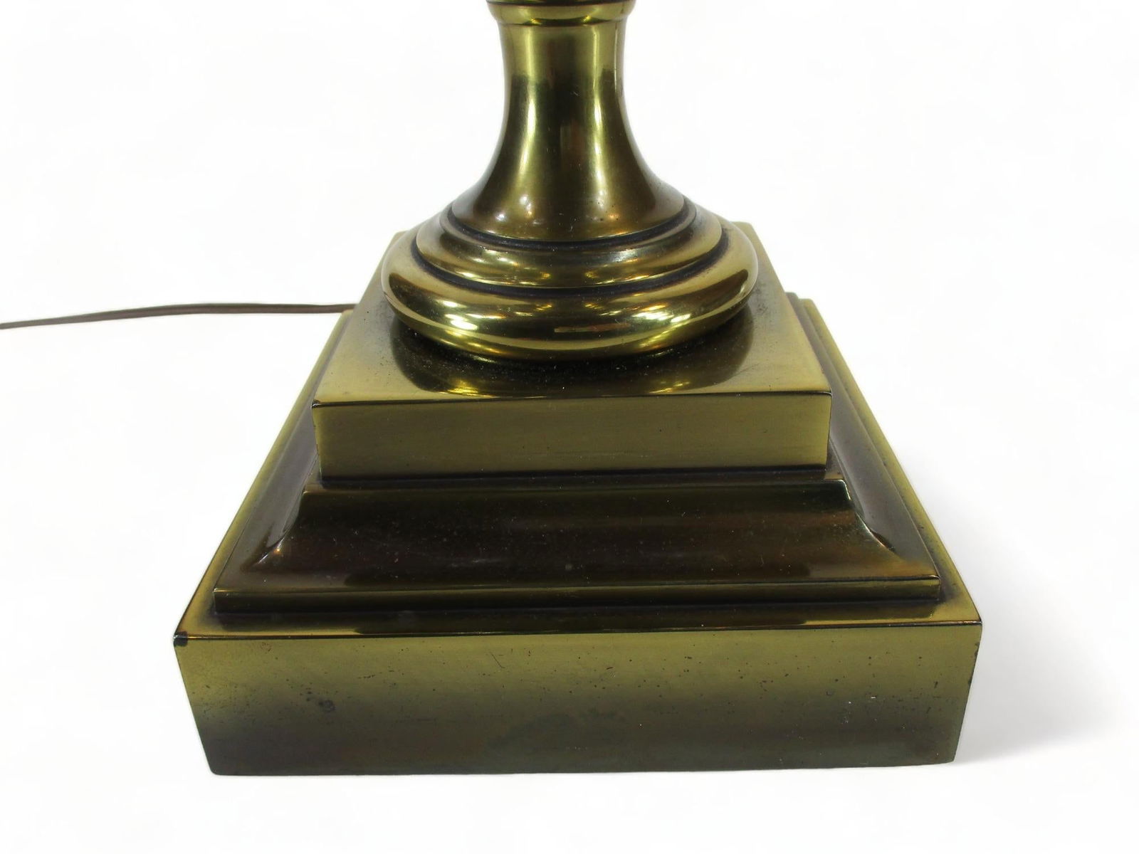 Mid 20th Century 36" Torchiere Lamp Stiffel Brass & Crystal Pineapple Hollywood Regency - 5