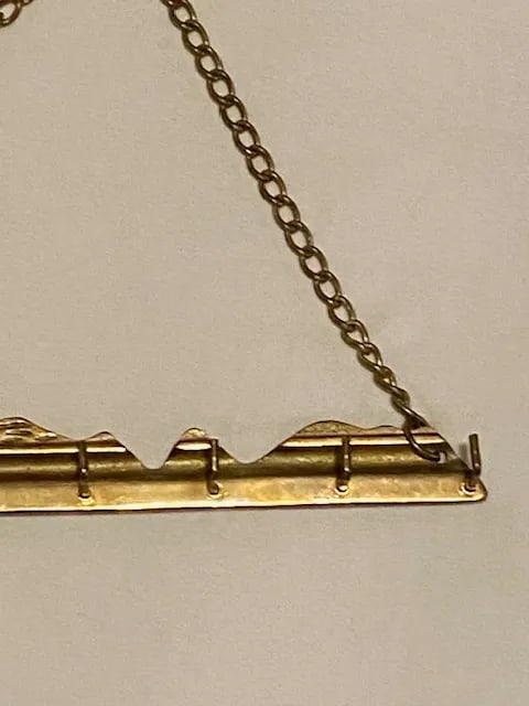 Vintage Brass Oversized Sculptural Key Holder - 4