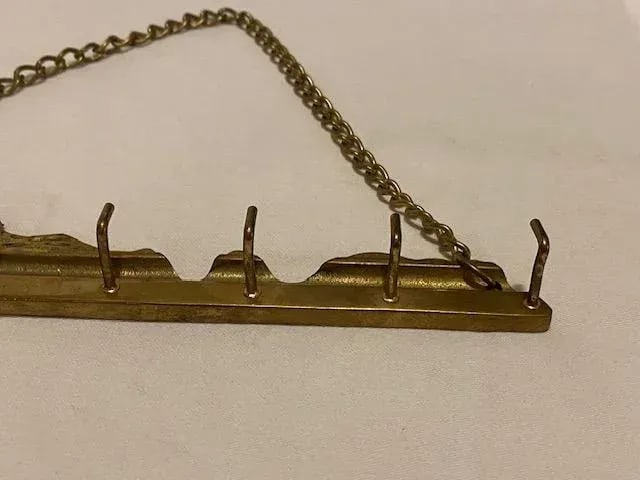 Vintage Brass Oversized Sculptural Key Holder - 6