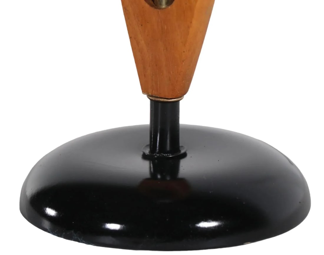 Sculptural Wood and Metal Mid Century Table Lamp C 1950's - 11