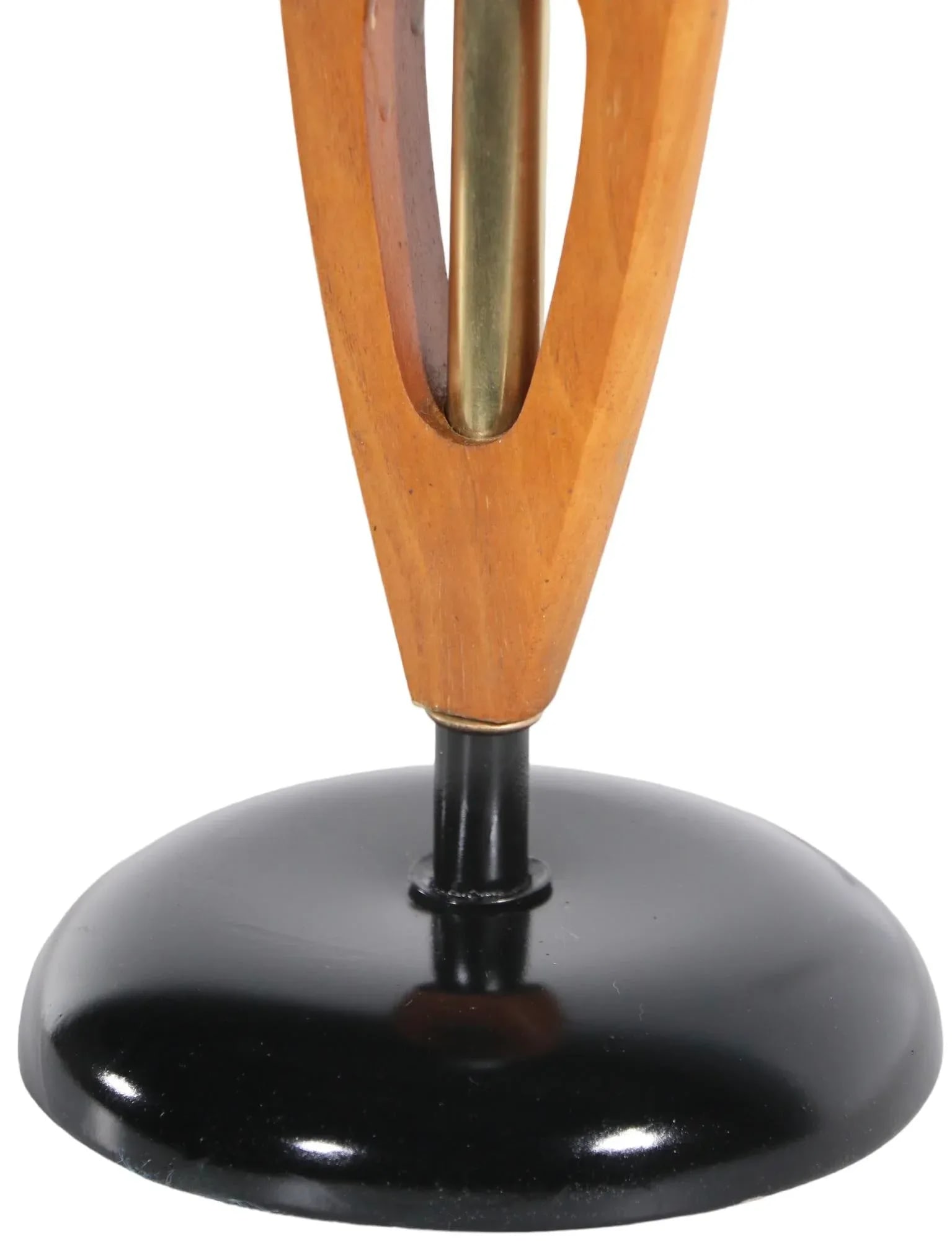 Sculptural Wood and Metal Mid Century Table Lamp C 1950's - 5