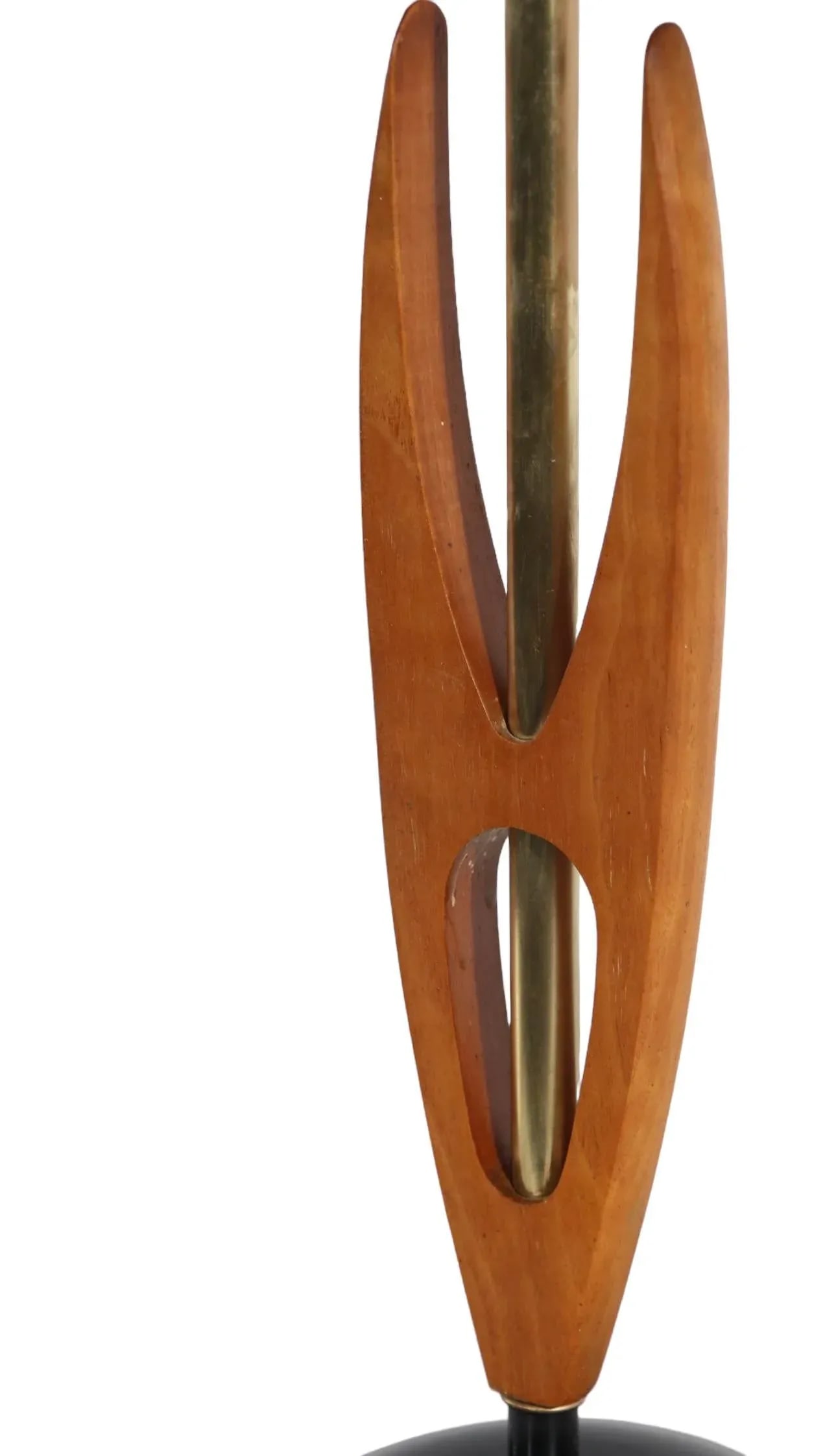 Sculptural Wood and Metal Mid Century Table Lamp C 1950's - 6