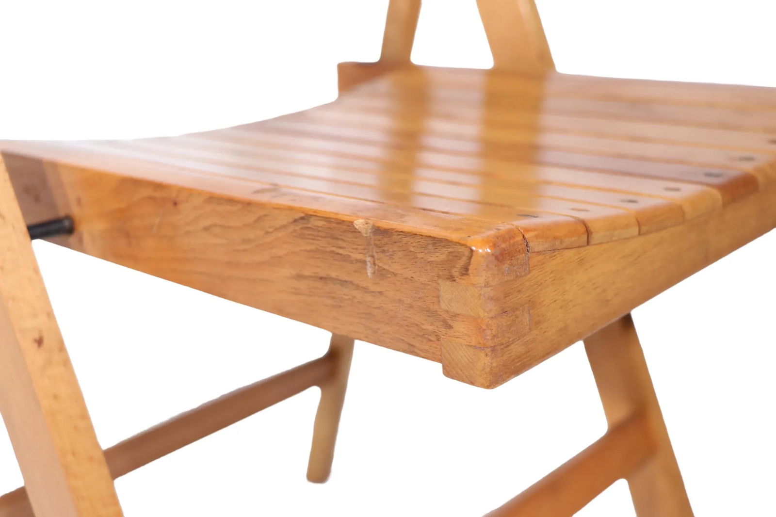 Mid Century Modernist Industrial Folding Side Chair Made in Yugoslavia - 5