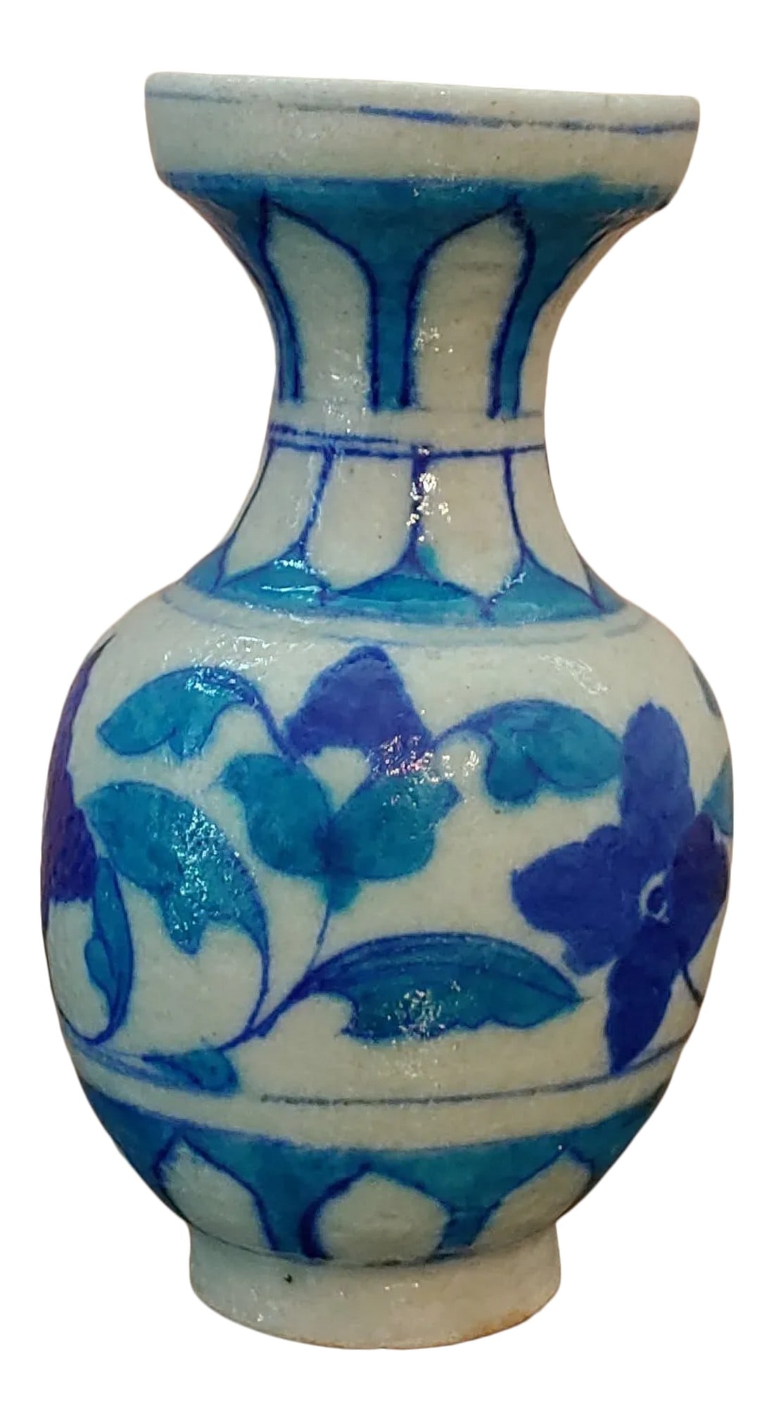 Vintage Moroccan Blue and White Bud Vase (1 of 8)