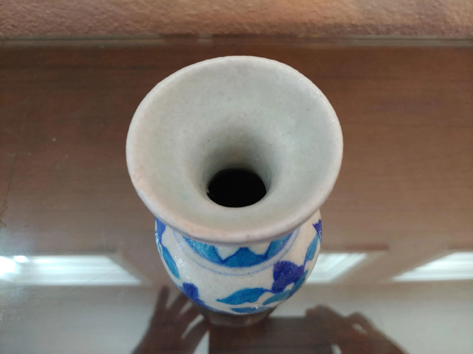 Vintage Moroccan Blue and White Bud Vase - 5