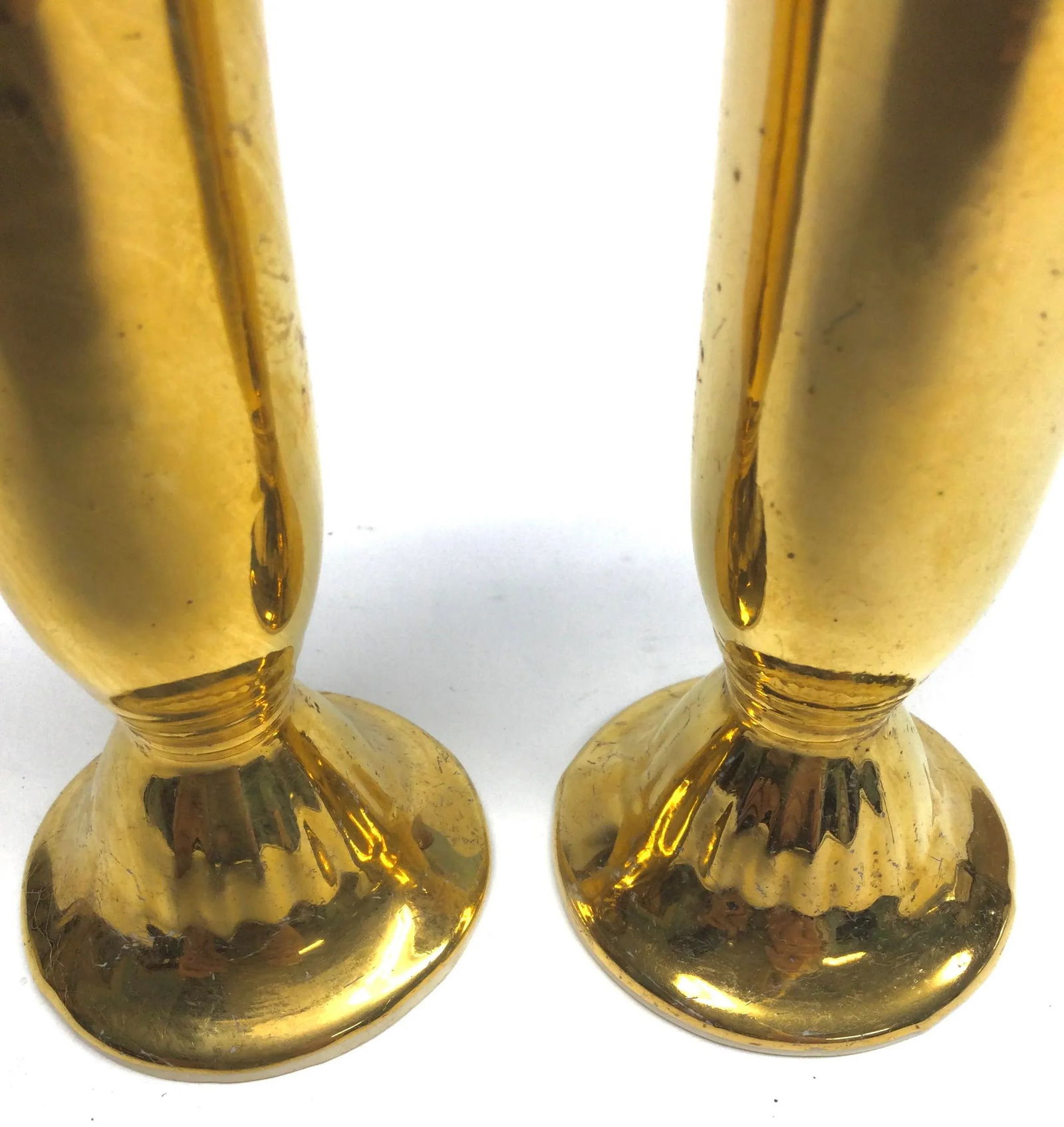 Mid Century Gold Ceramic Salt and Pepper Shaker Set - 5