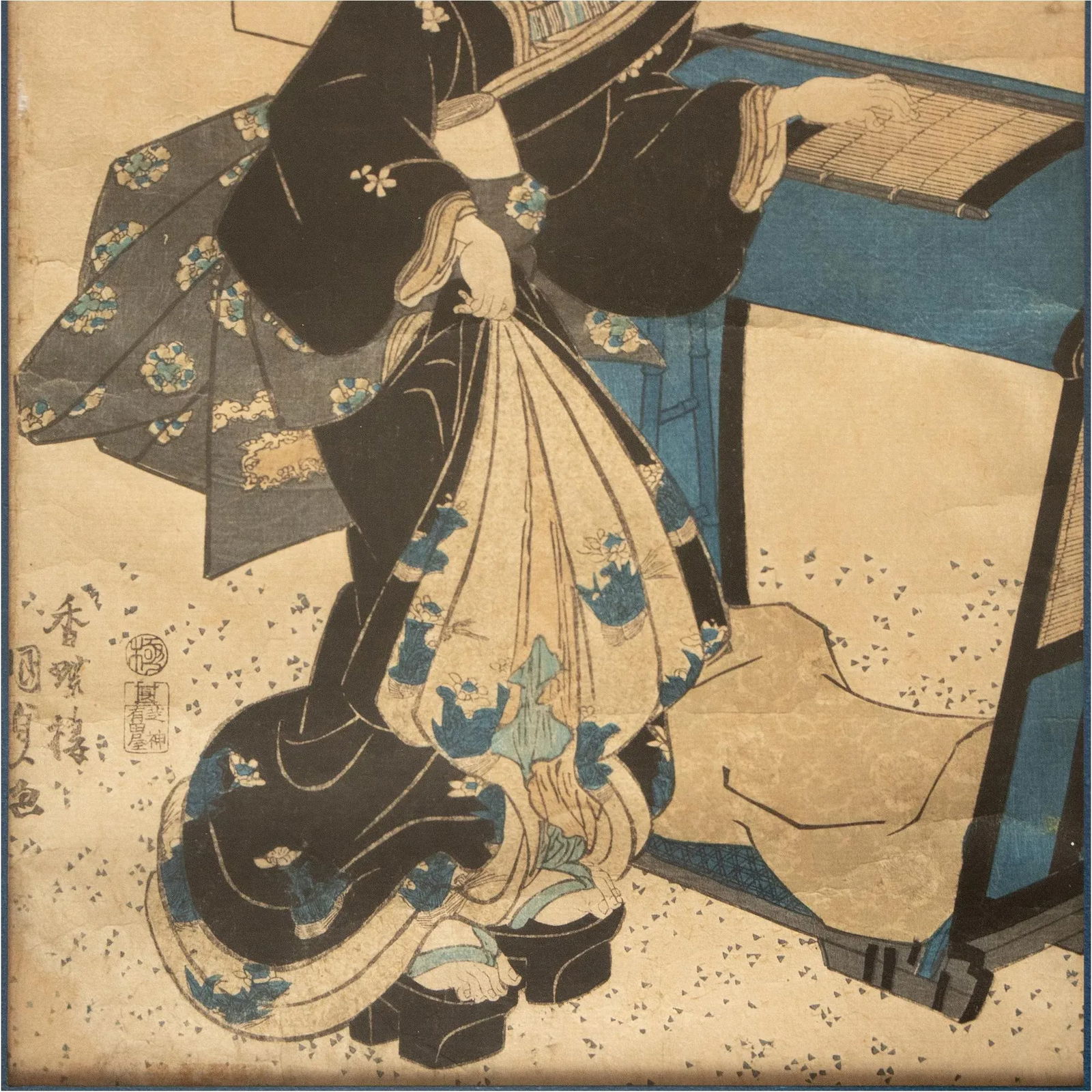 Edo Era Utagawa Kunisada Woodblock Print, C. 1850s - 4