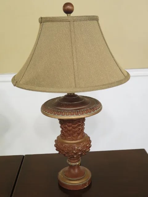 Natural Light Decorator Table Lamps W/ Shades - a Pair - 2