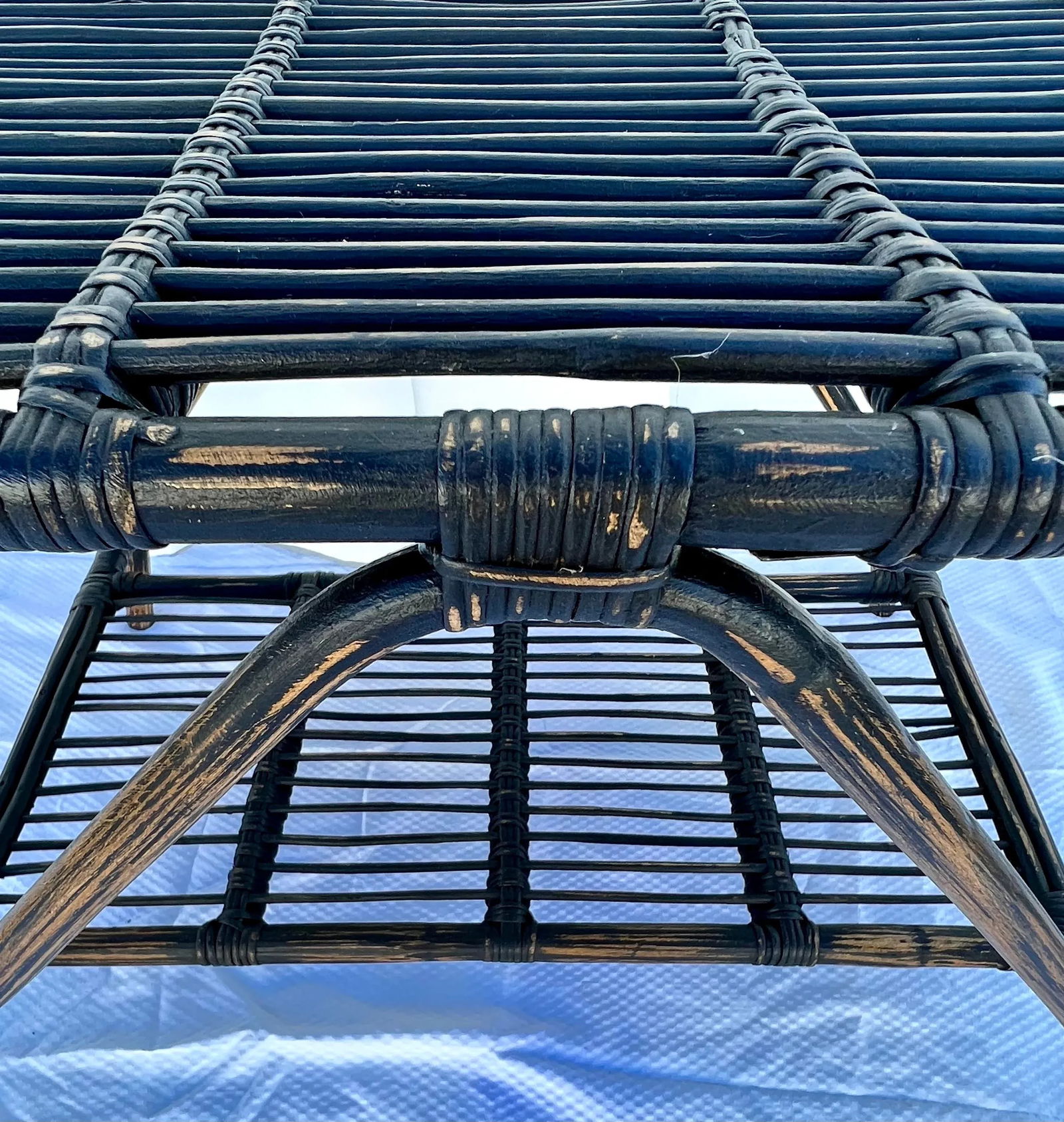 Vintage Bamboo and Pencil Reed Coffee / Side Table - 6