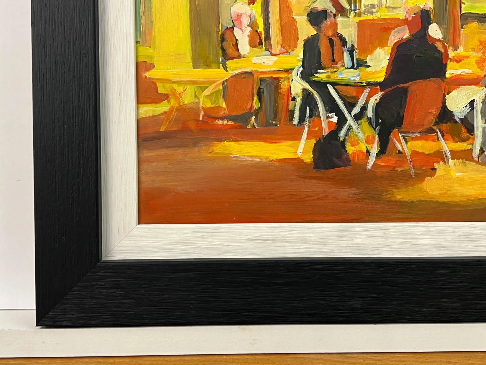 Angela Wakefield Painting Study of Al Fresco Spanish Tapas Bar Scene at Night by British Artist, 201 - 9