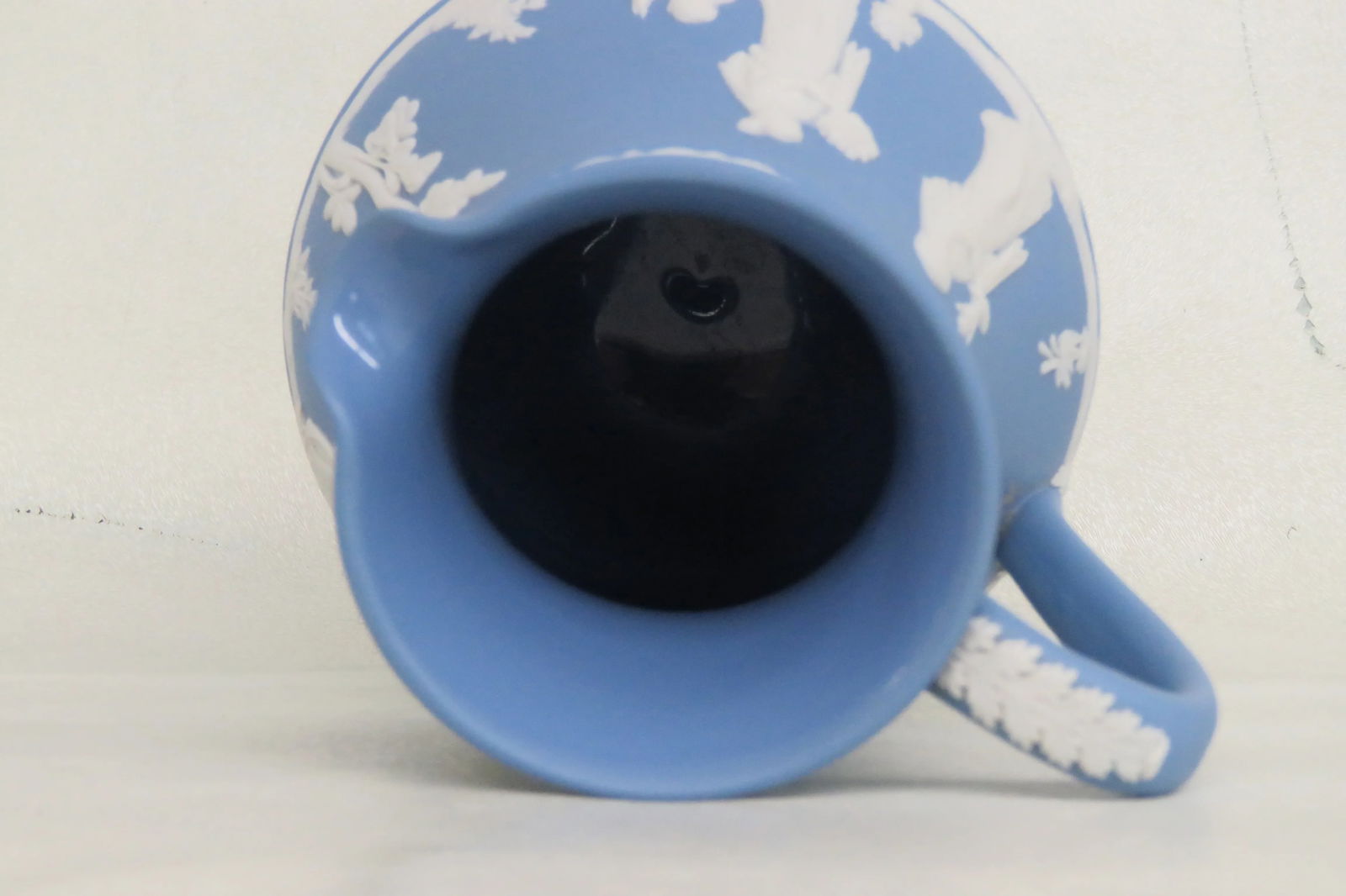 Wedgwood England Jasperware Blue Jug Pitcher - 12