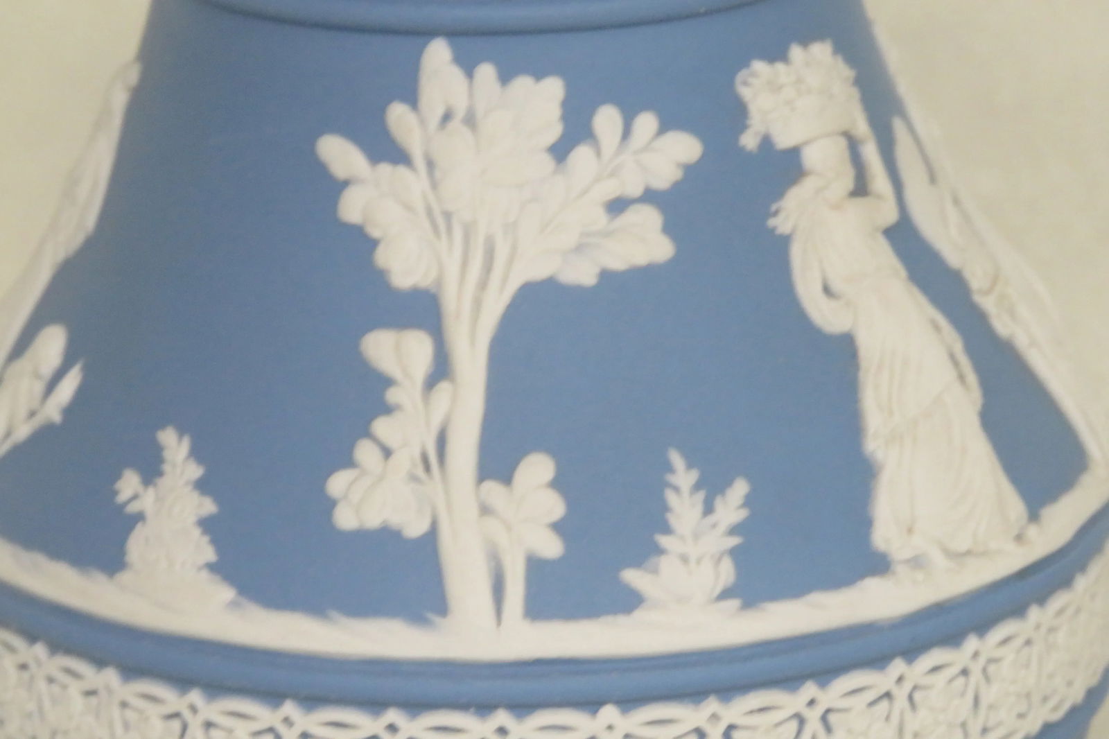 Wedgwood England Jasperware Blue Jug Pitcher - 2
